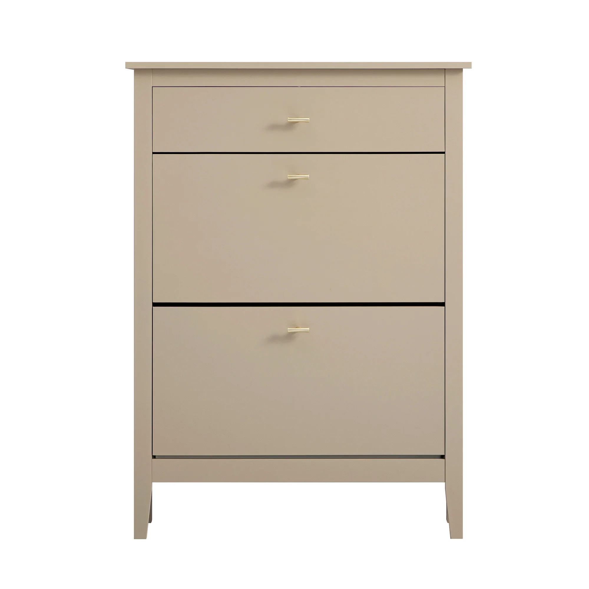 Oakham 2-Tier Shoe Cabinet with Top Drawer, Deep Greige - Image 8