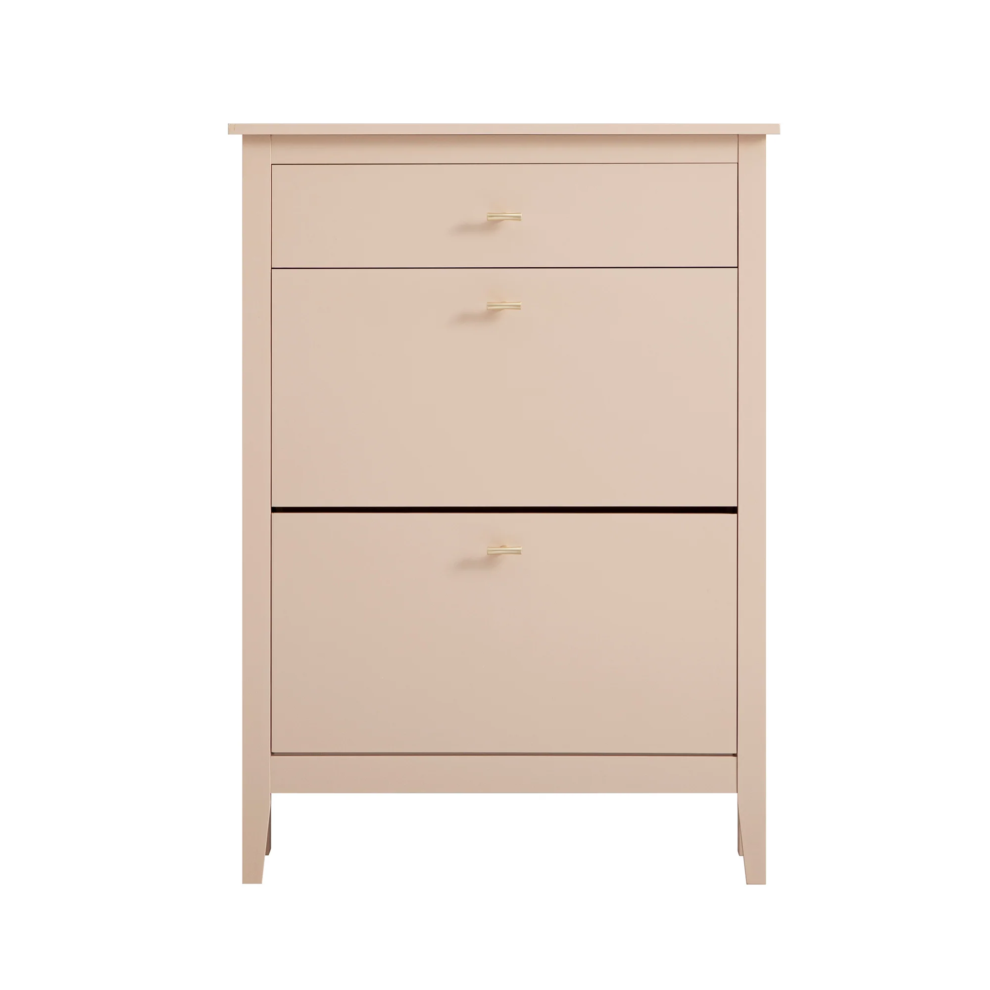 Oakham 2-Tier Shoe Cabinet with Top Drawer, Nude Pink - Image 7