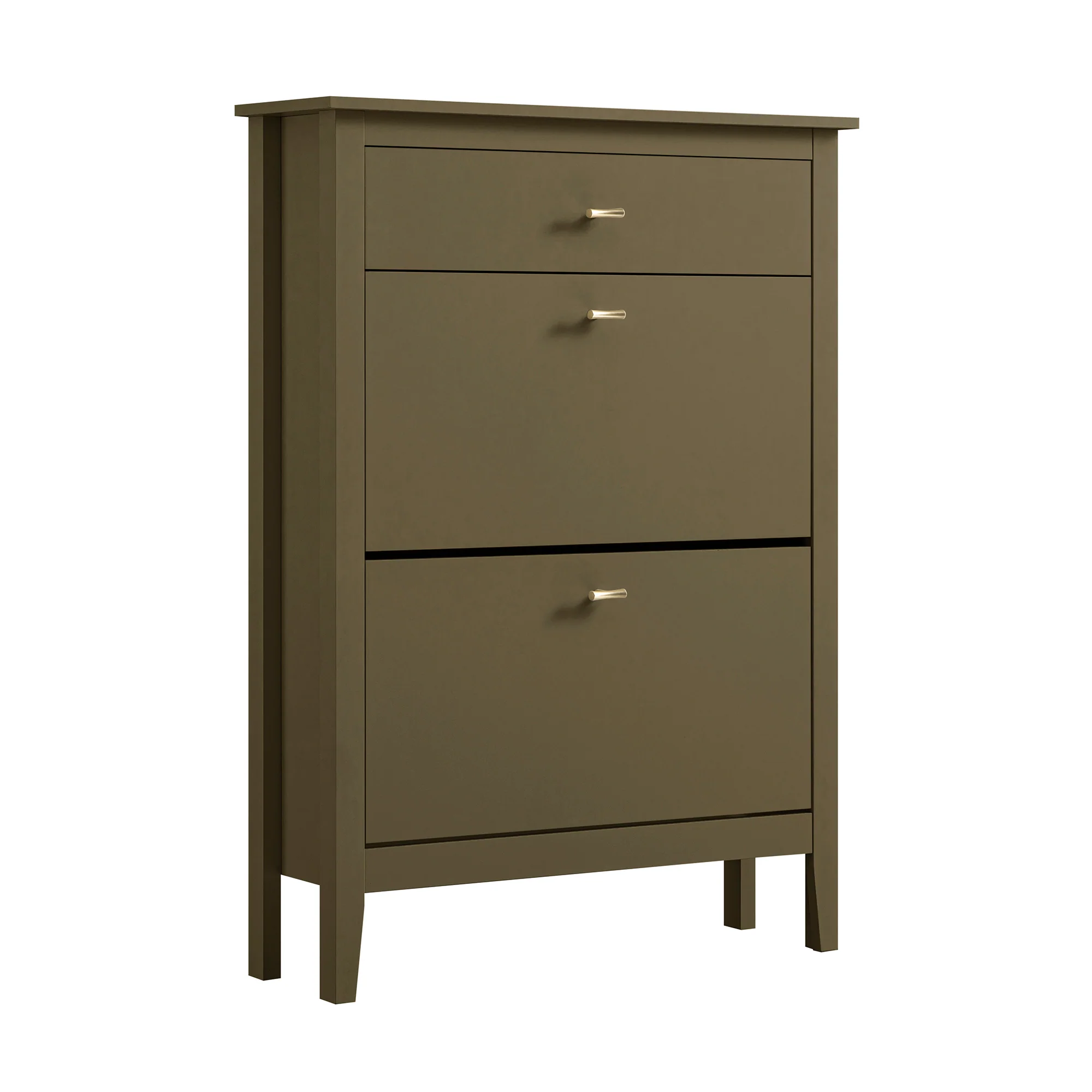 Oakham 2-Tier Shoe Cabinet with Top Drawer, Olive Grove - Image 8