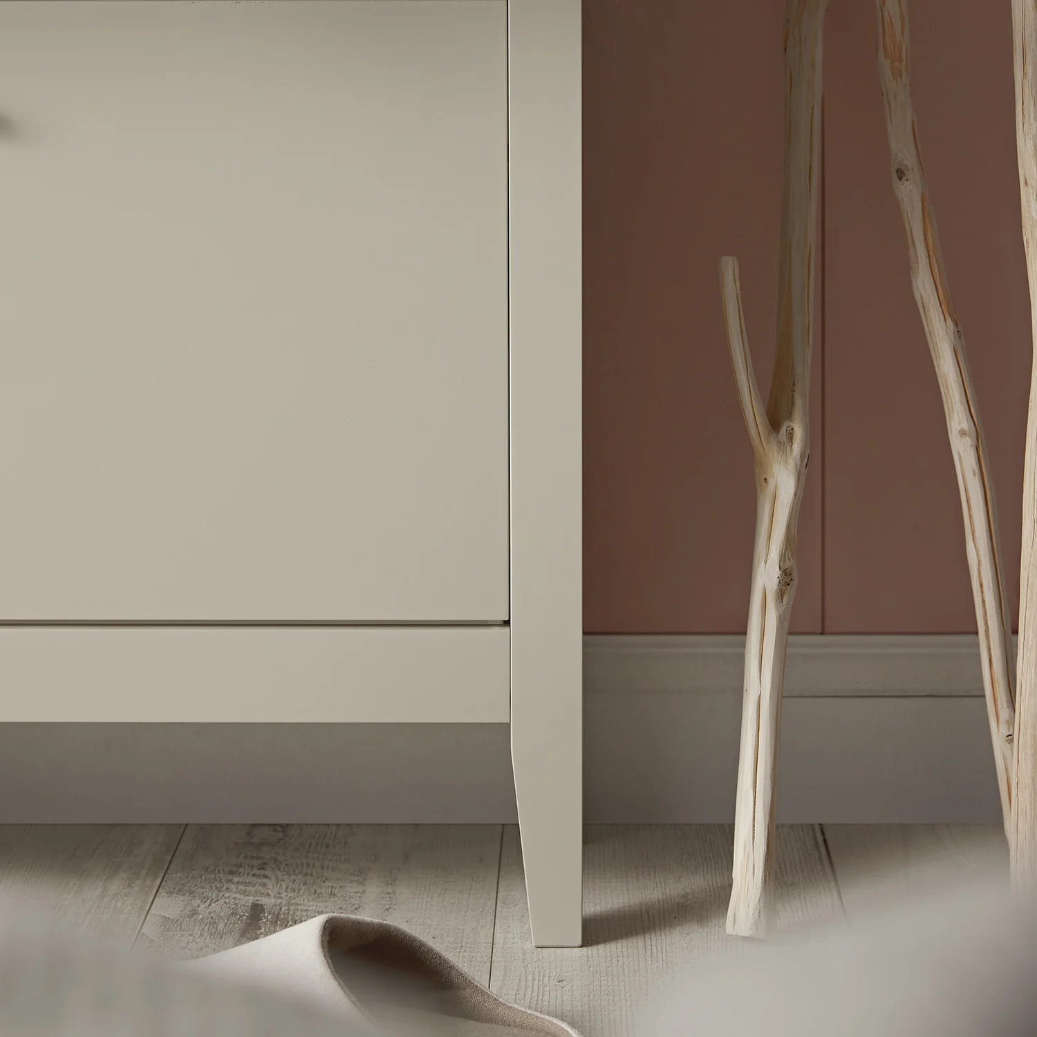 Oakham 2-Tier Shoe Cabinet with Top Drawer, Shaded White - Image 7