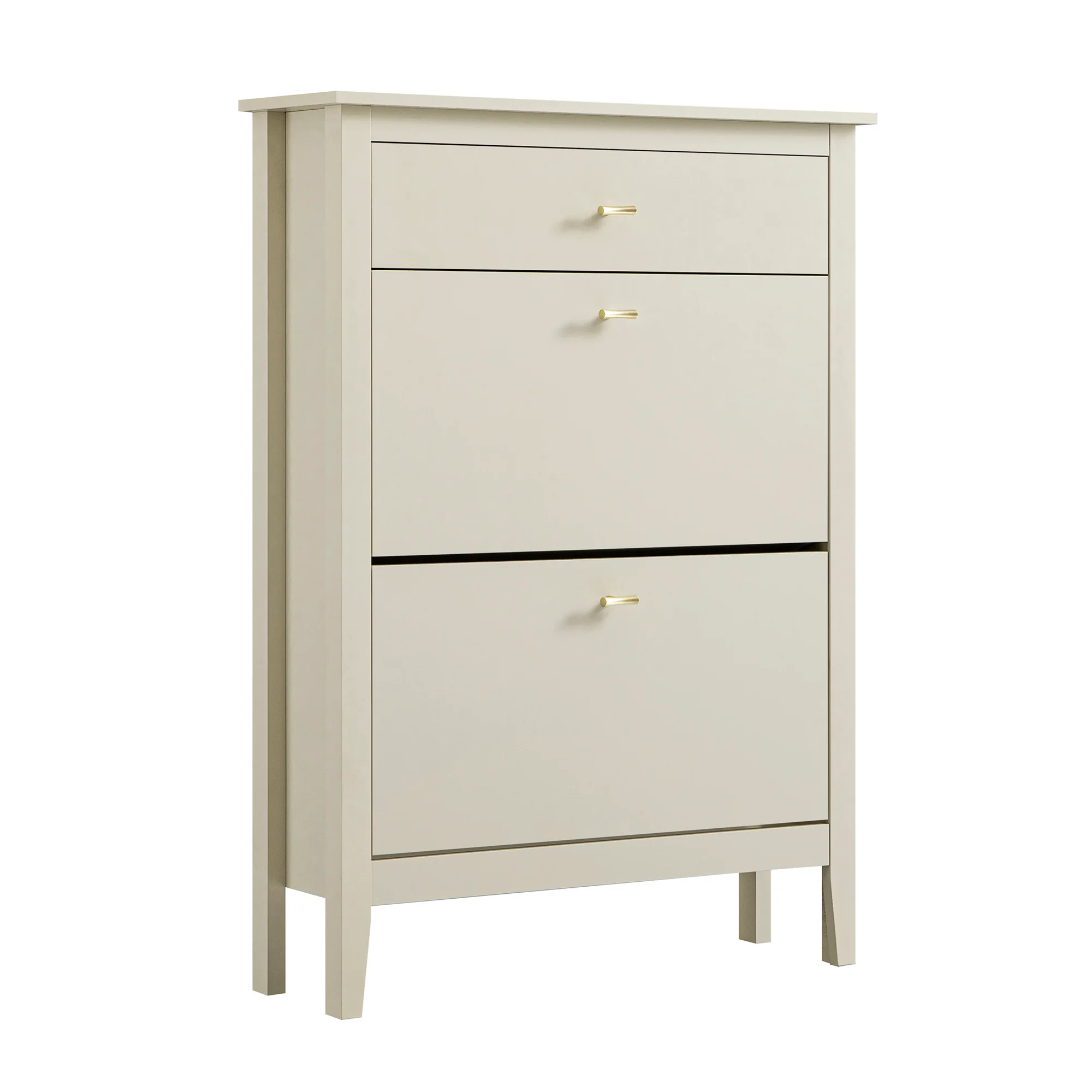 Oakham 2-Tier Shoe Cabinet with Top Drawer, Shaded White - Image 9