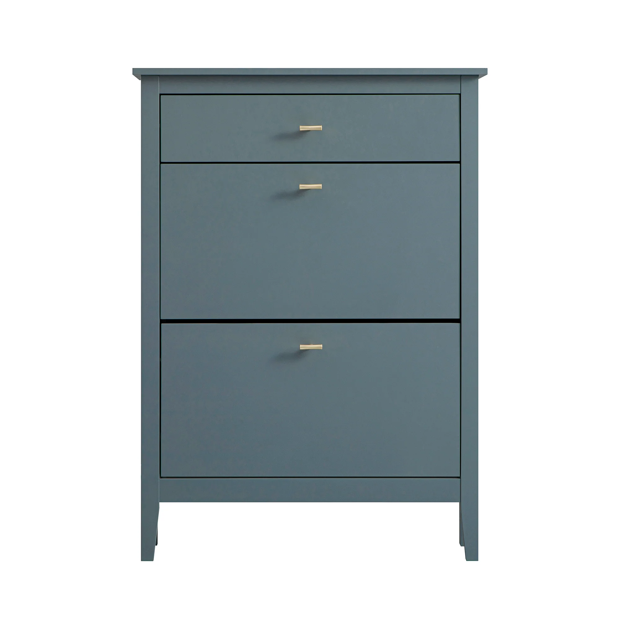 Oakham 2-Tier Shoe Cabinet with Top Drawer, Stormy Blue - Image 7