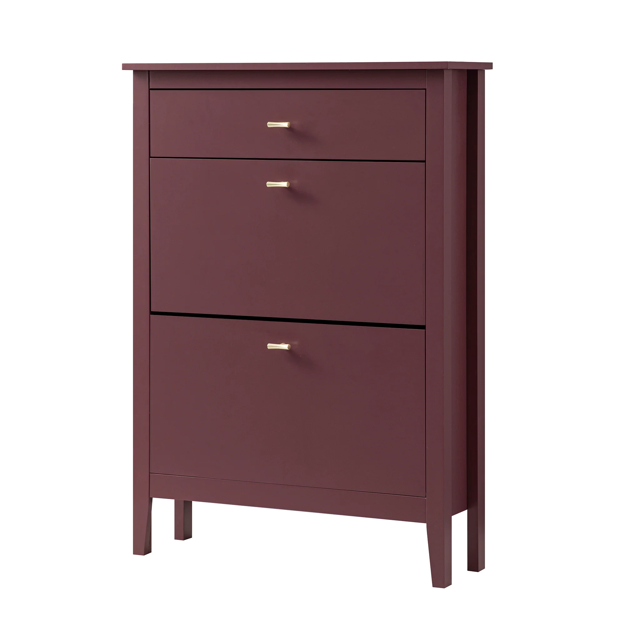 Oakham 2-Tier Shoe Cabinet with Top Drawer, Wild Cherry - Image 8