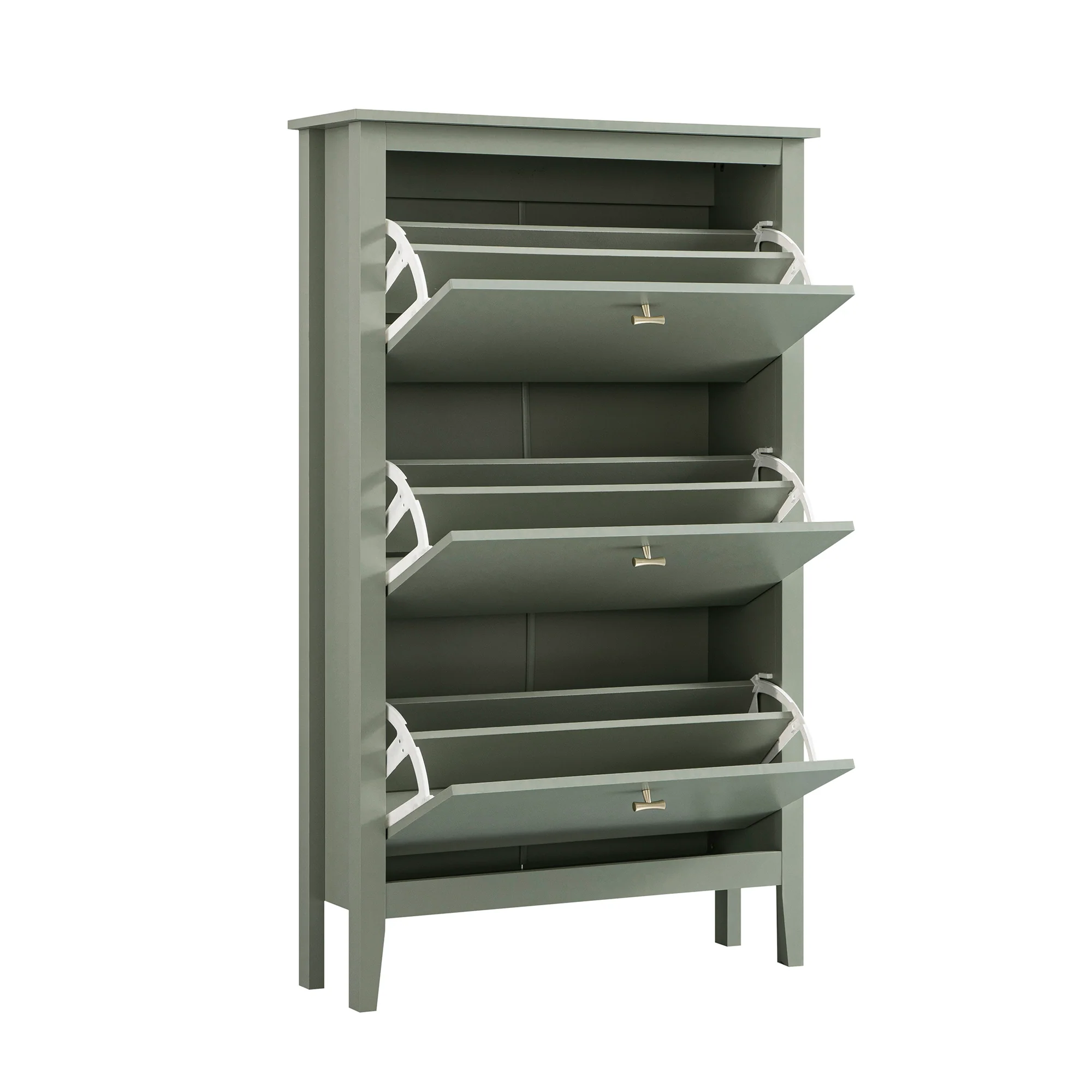 Oakham 3-Tier Shoe Cabinet, Desert Sage - Image 4