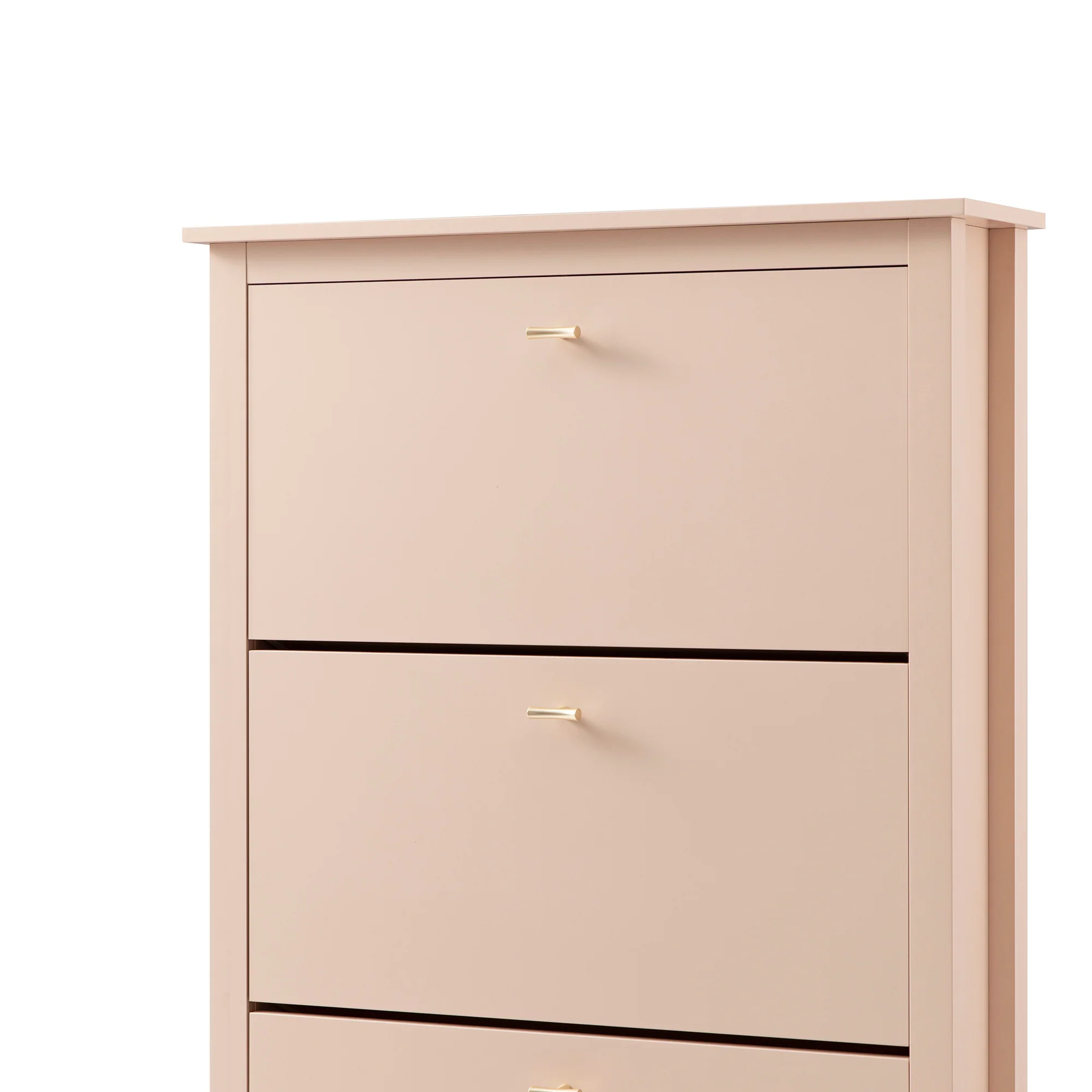 Oakham 3-Tier Shoe Cabinet, Nude Pink - Image 12