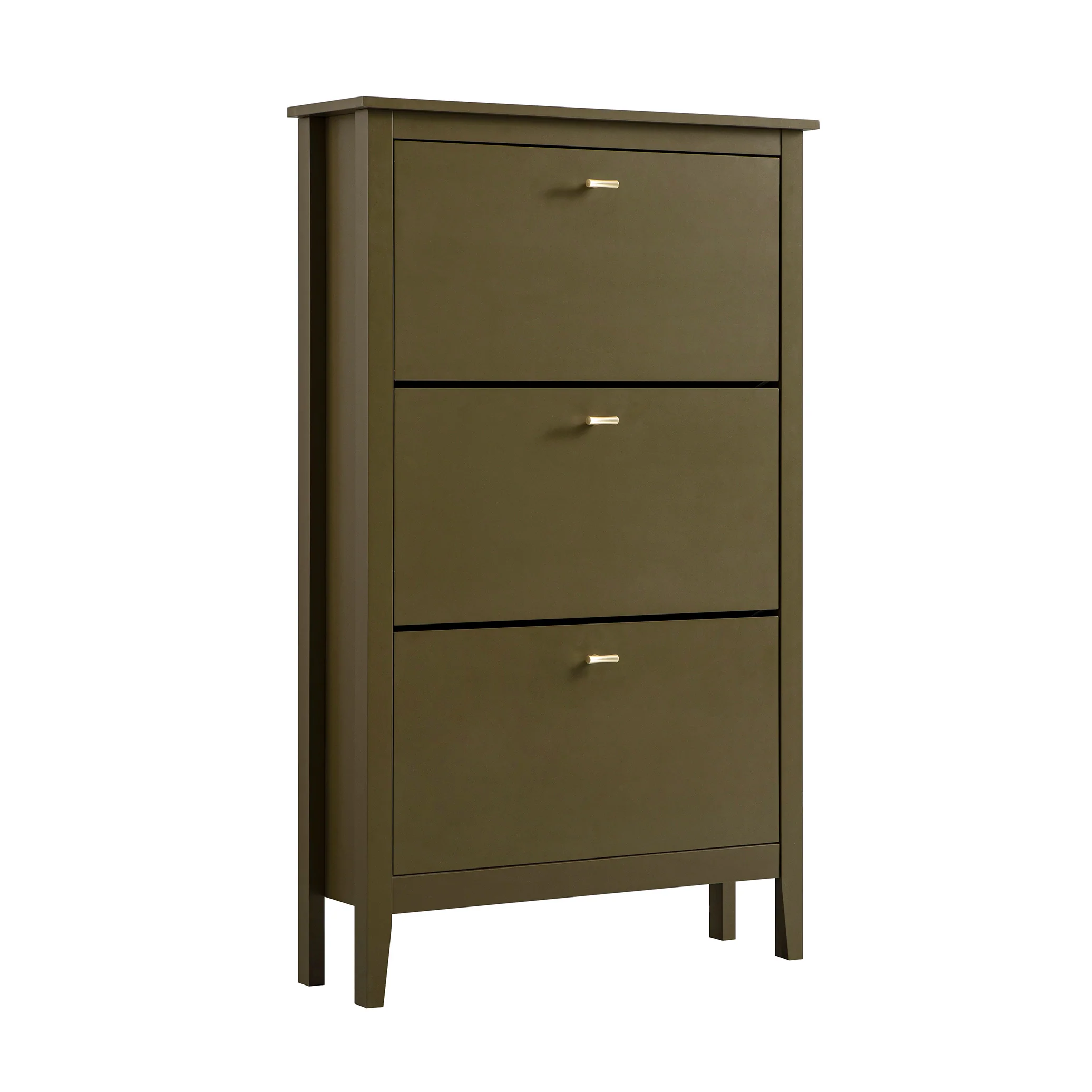 Oakham 3-Tier Shoe Cabinet, Olive Grove - Image 2