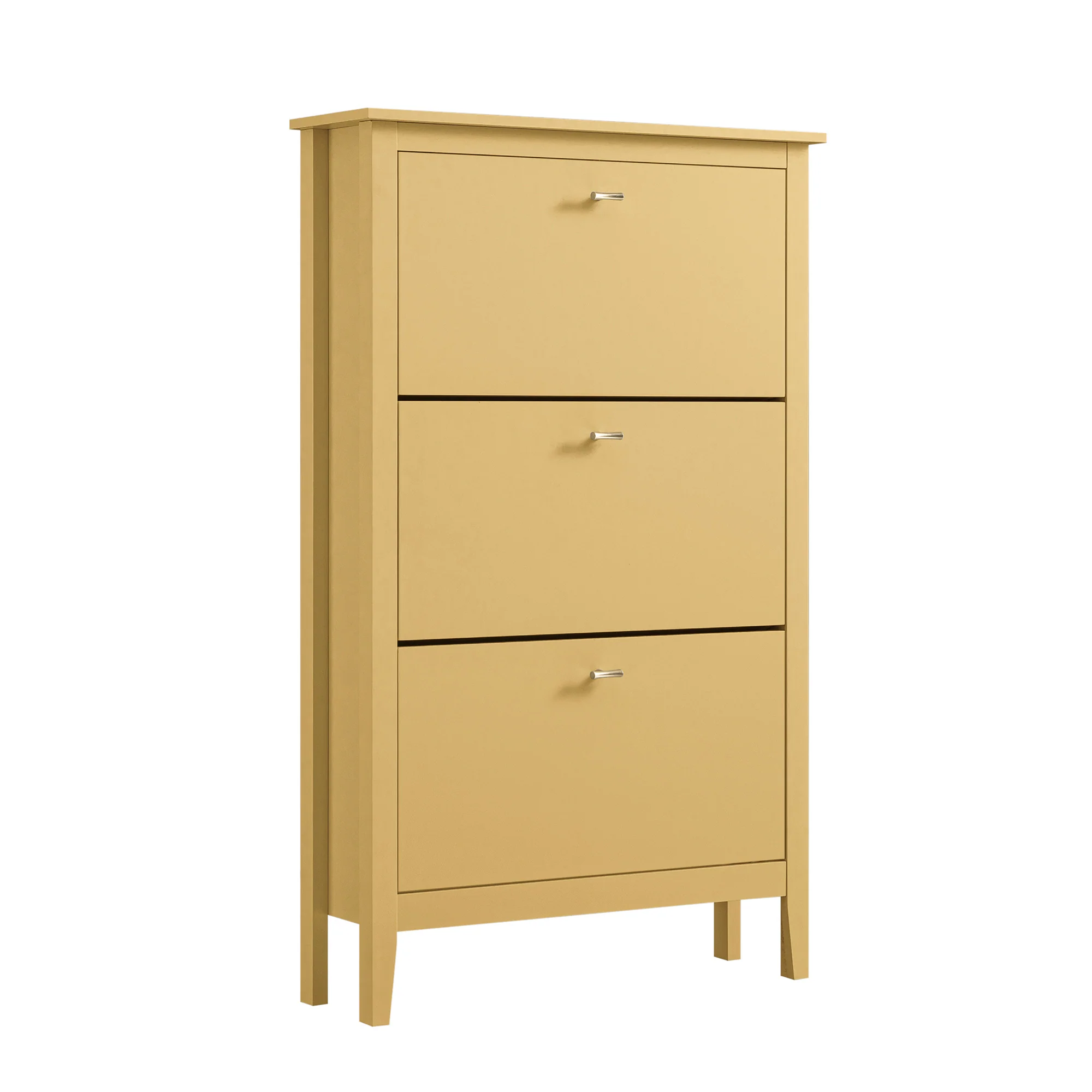 Oakham 3-Tier Shoe Cabinet, Rattan Yellow - Image 8