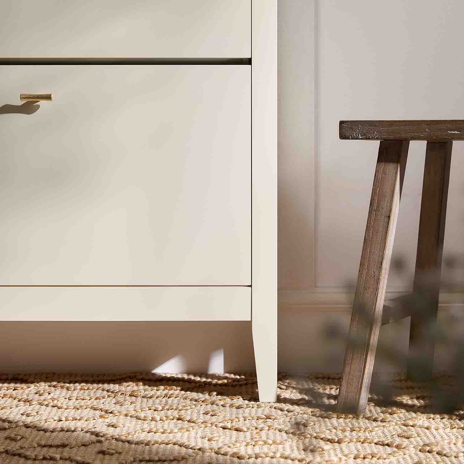 Oakham 3-Tier Shoe Cabinet, Shaded White - Image 6