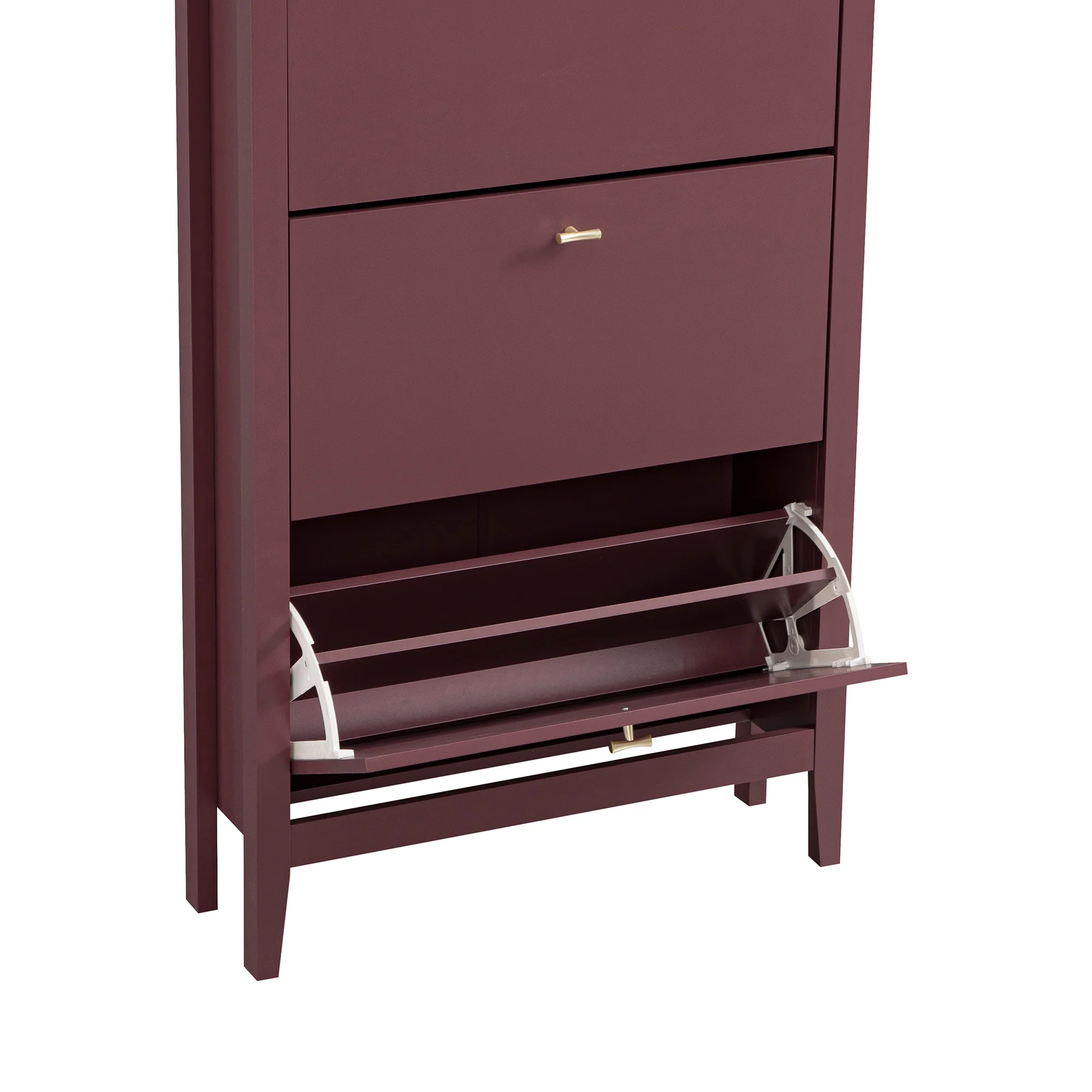 Oakham 3-Tier Shoe Cabinet, Wild Cherry - Image 13