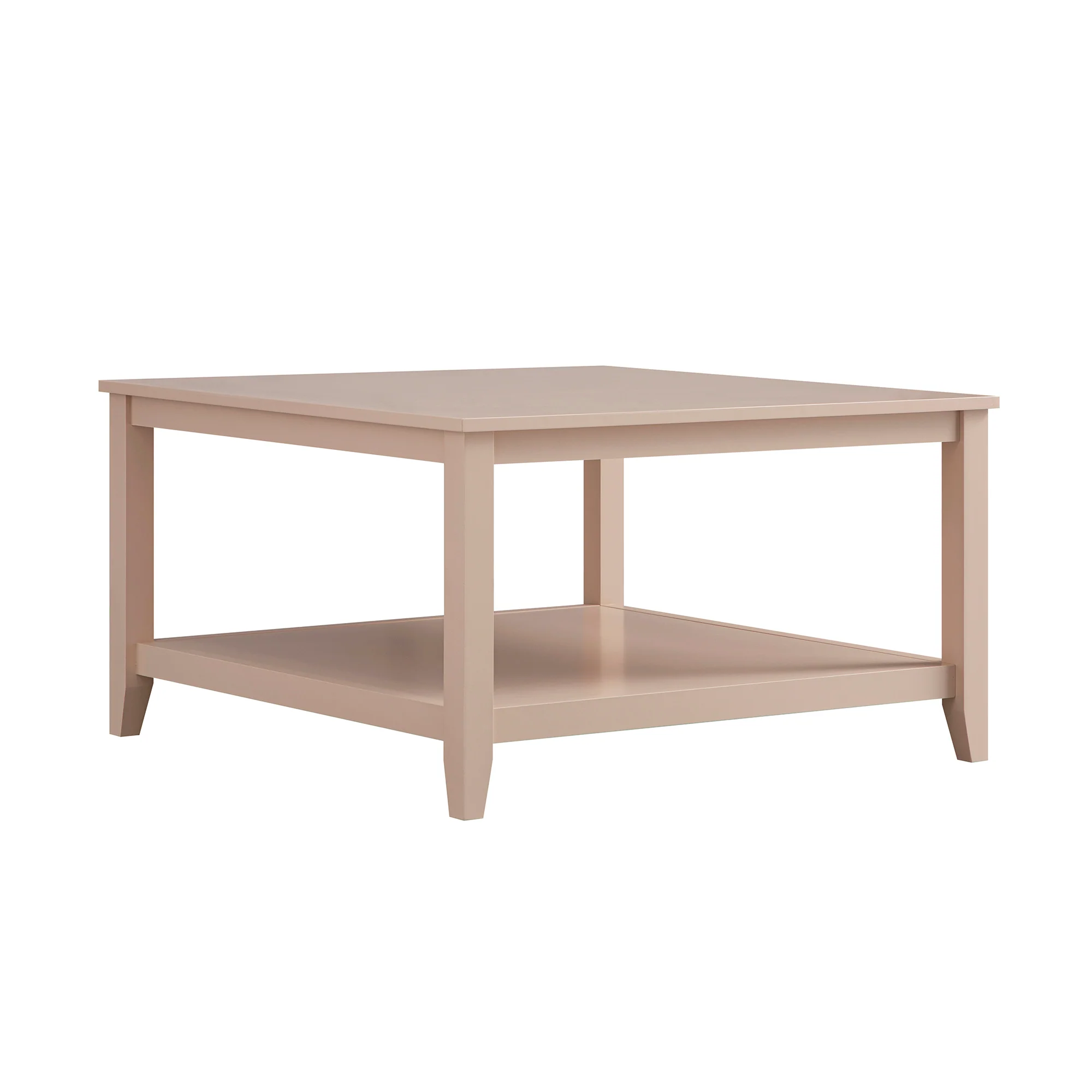 Oakham 80cm Square Coffee Table, Nude Pink - Image 8