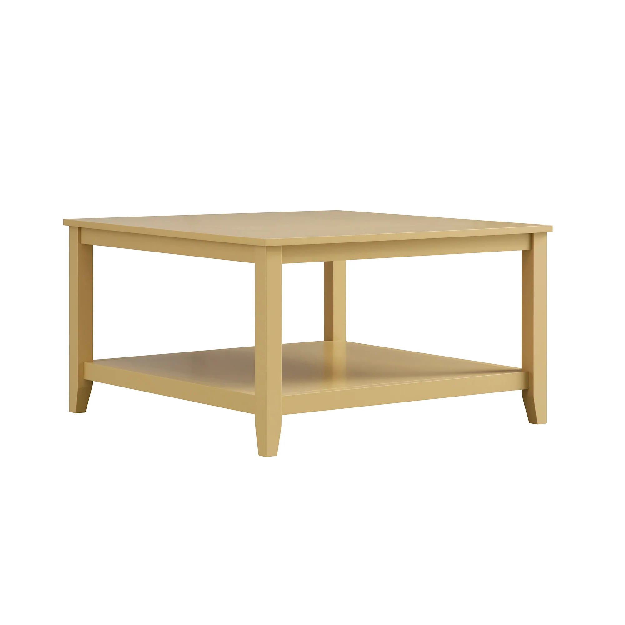 Oakham 80cm Square Coffee Table, Rattan Yellow - Image 8