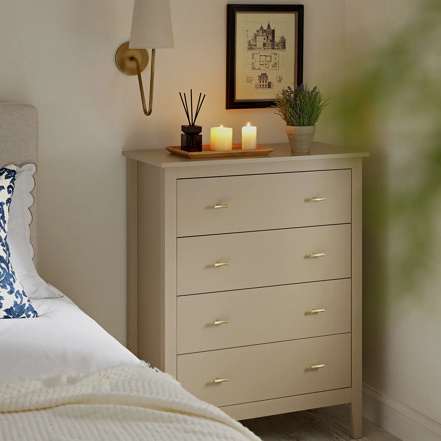 Oakham Chest of 4 Drawers, Deep Greige - Image 2