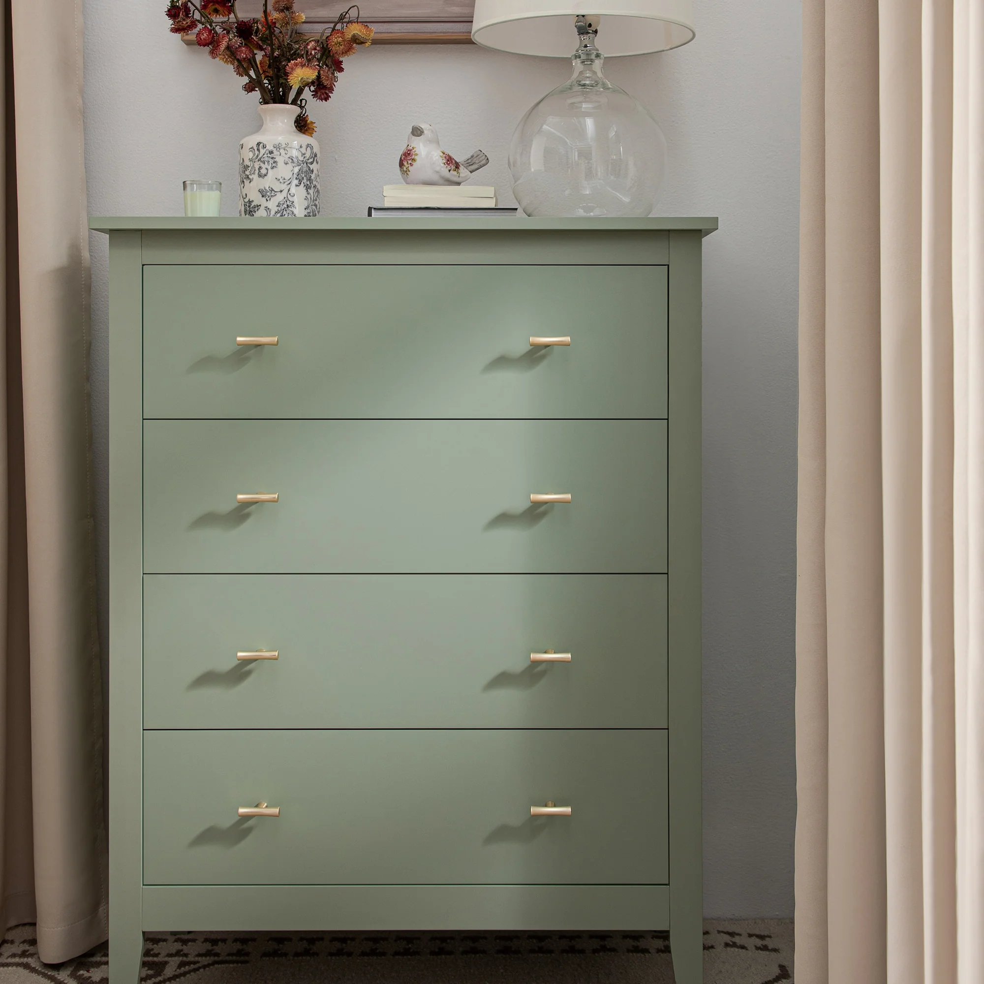 Oakham Chest of 4 Drawers, Desert Sage - Image 3