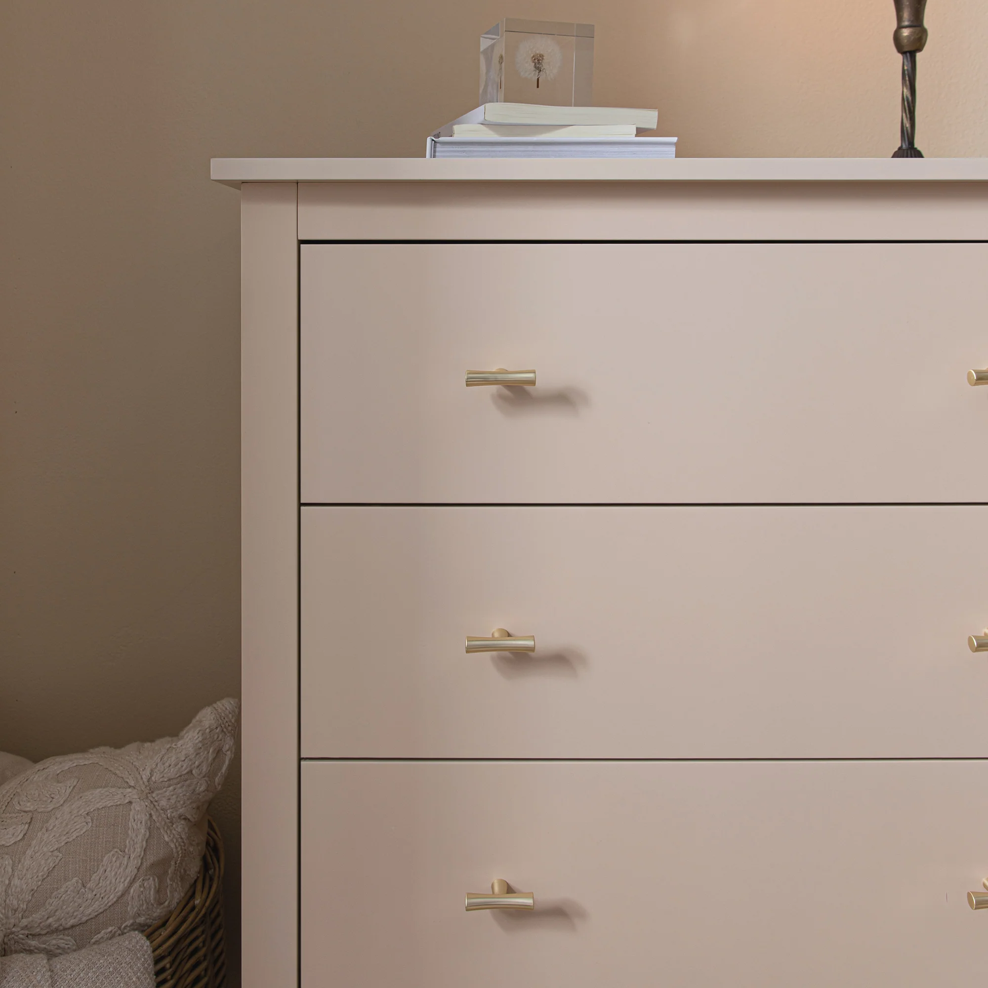 Oakham Chest of 4 Drawers, Nude Pink - Image 3