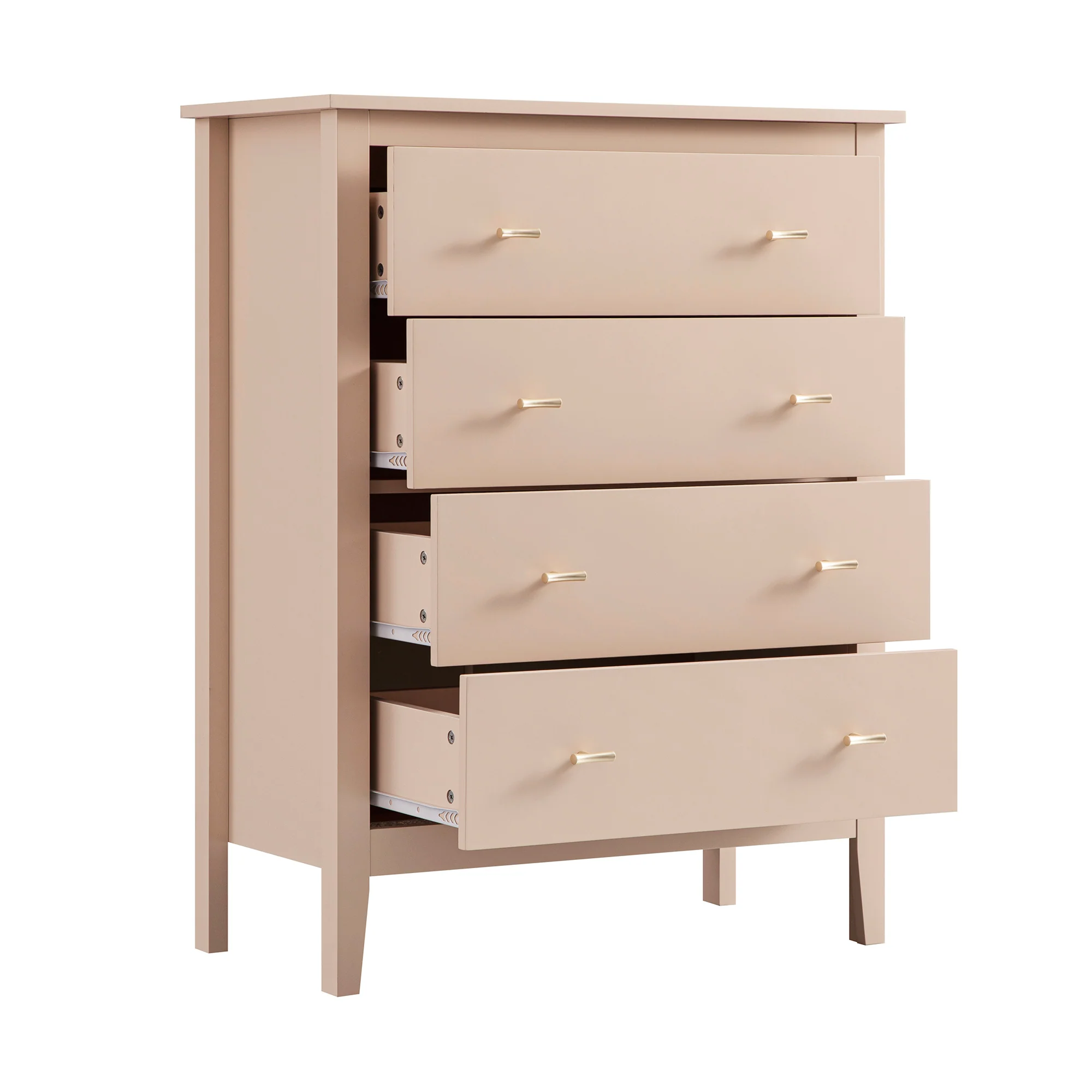 Oakham Chest of 4 Drawers, Nude Pink - Image 9