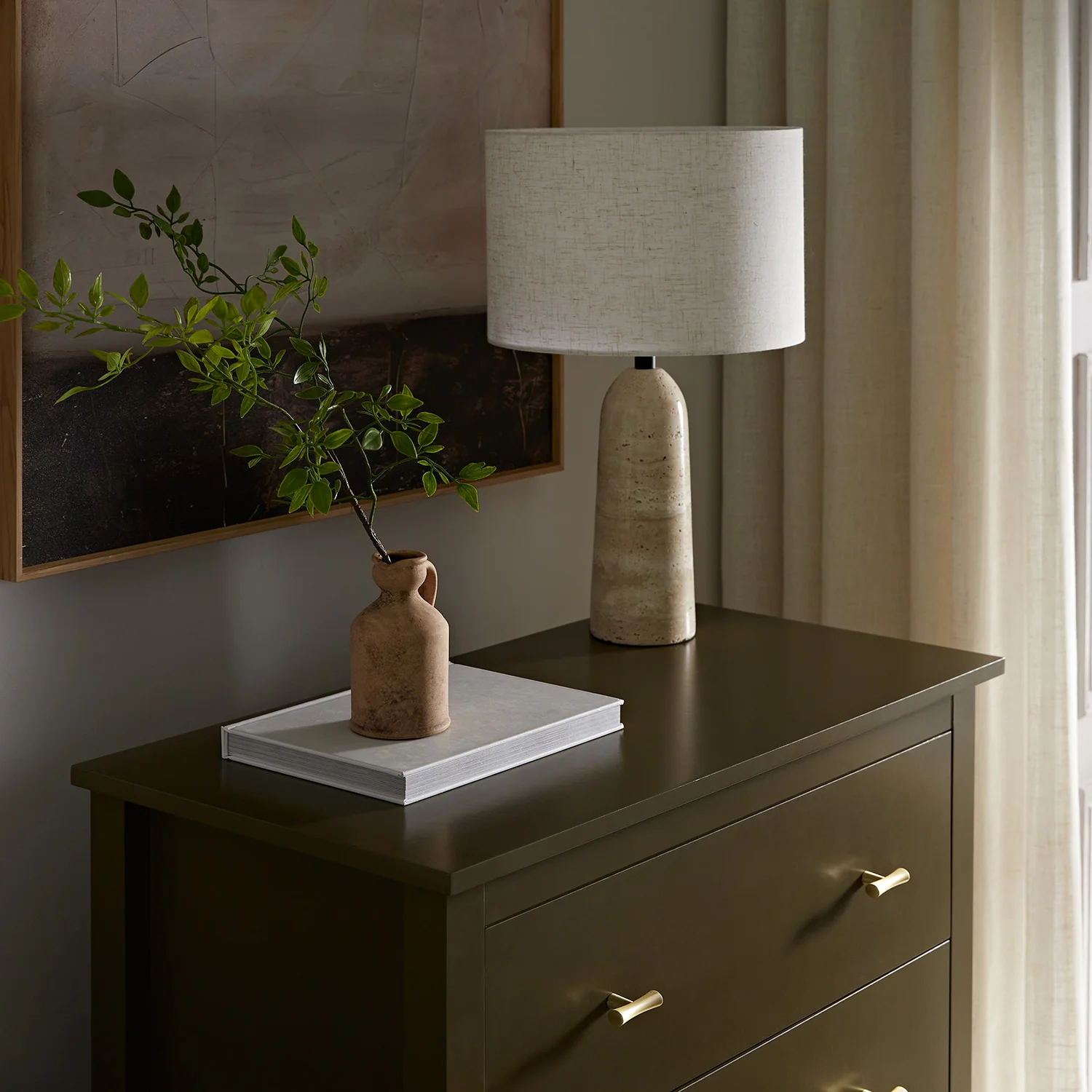 Oakham Chest of 4 Drawers, Olive Grove - Image 4