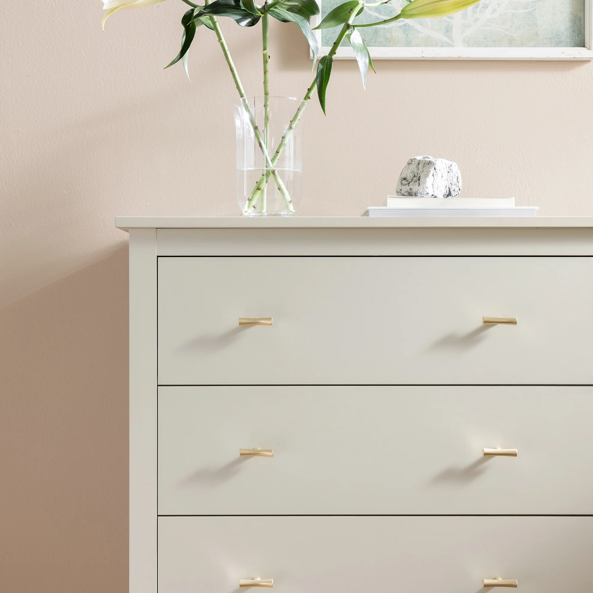 Oakham Chest of 4 Drawers, Shaded White - Image 3