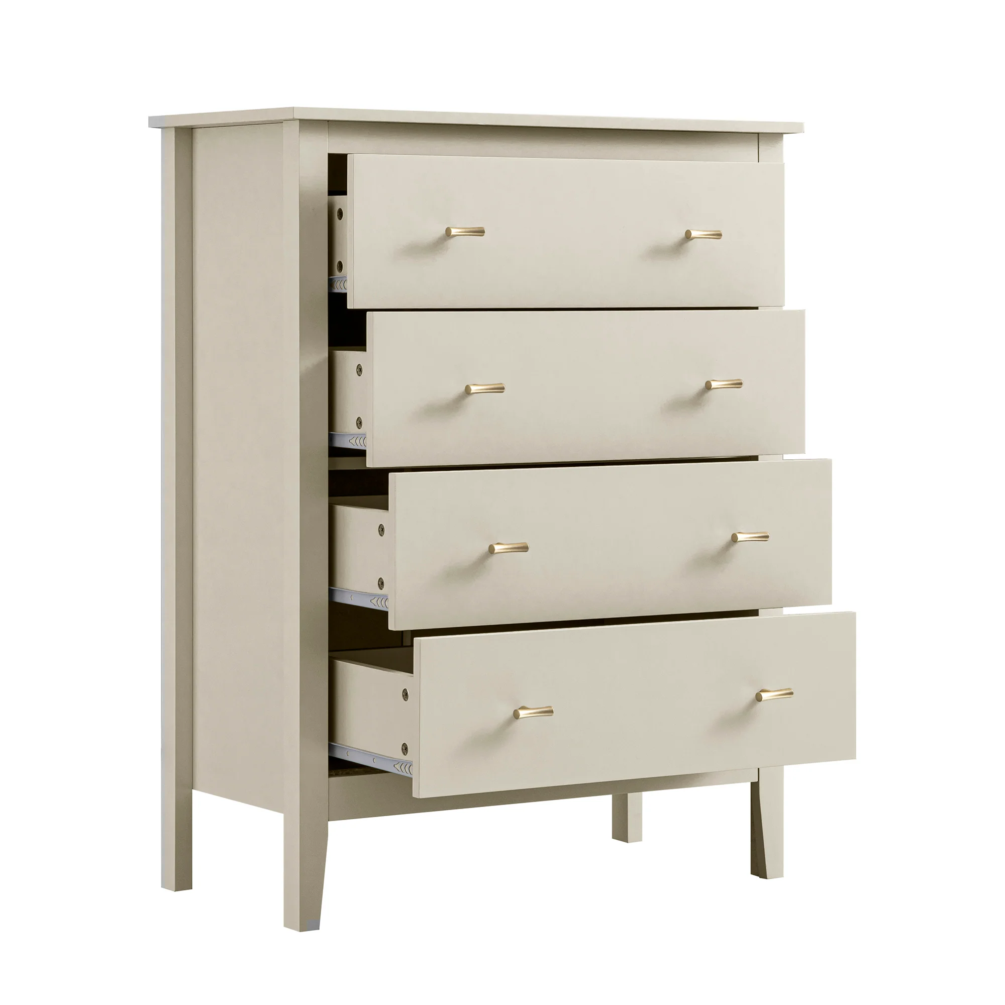 Oakham Chest of 4 Drawers, Shaded White - Image 9