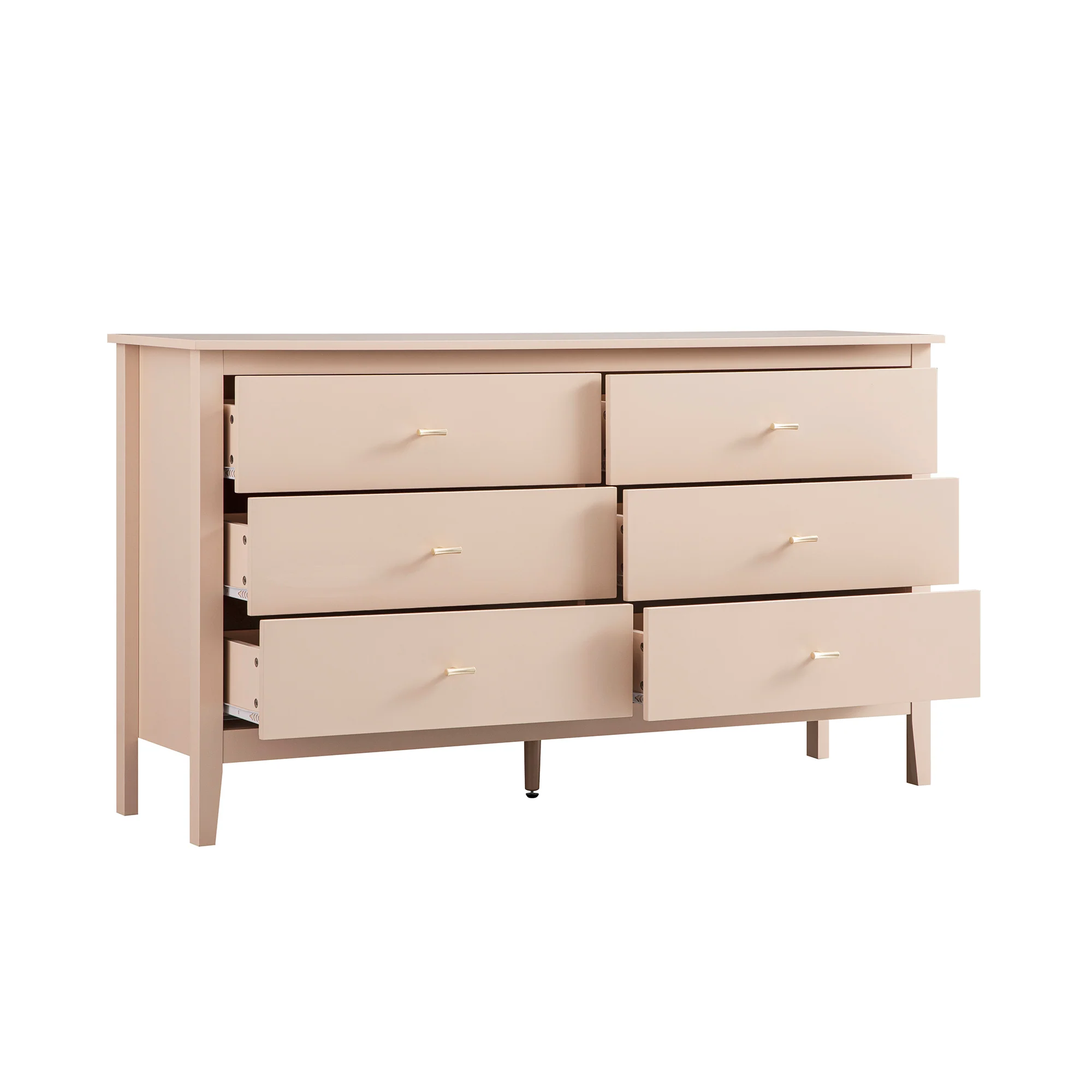 Oakham Chest of 6 Drawers, Nude Pink - Image 10