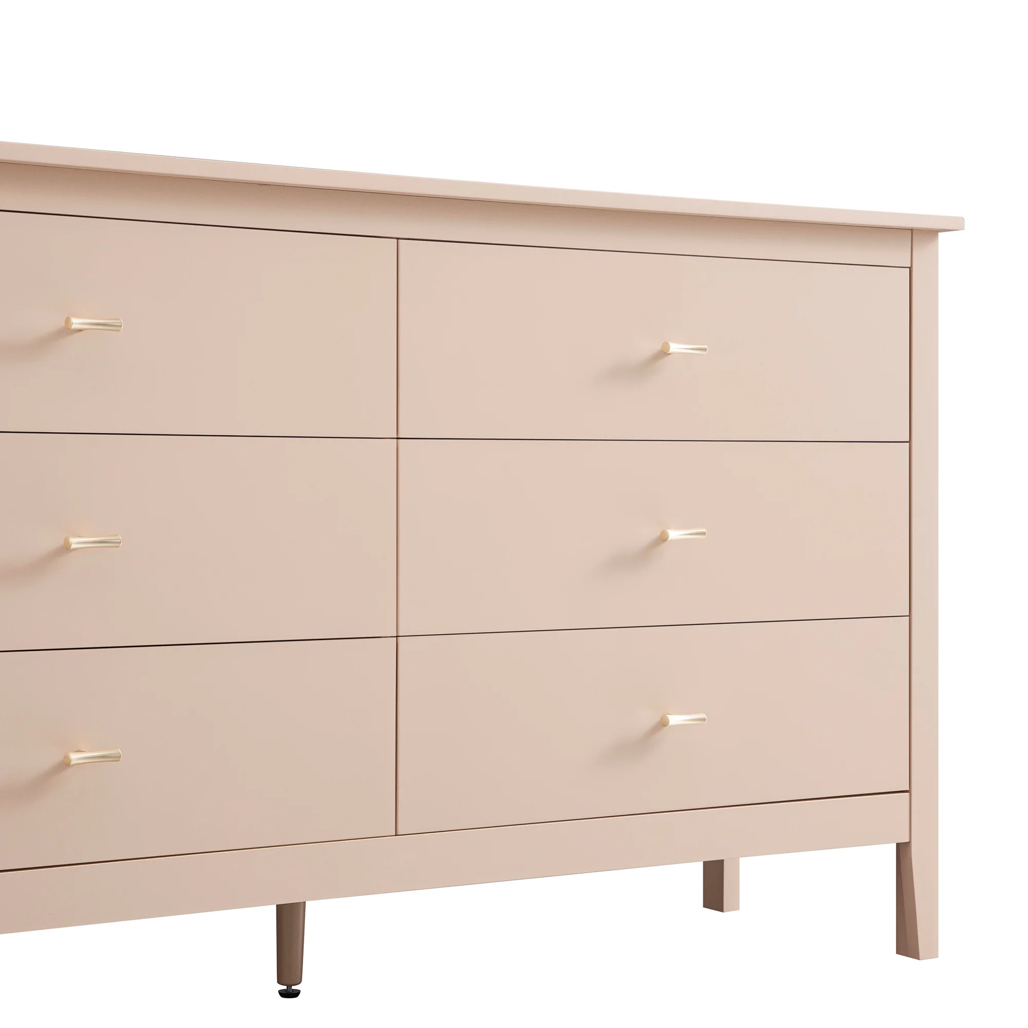 Oakham Chest of 6 Drawers, Nude Pink - Image 13