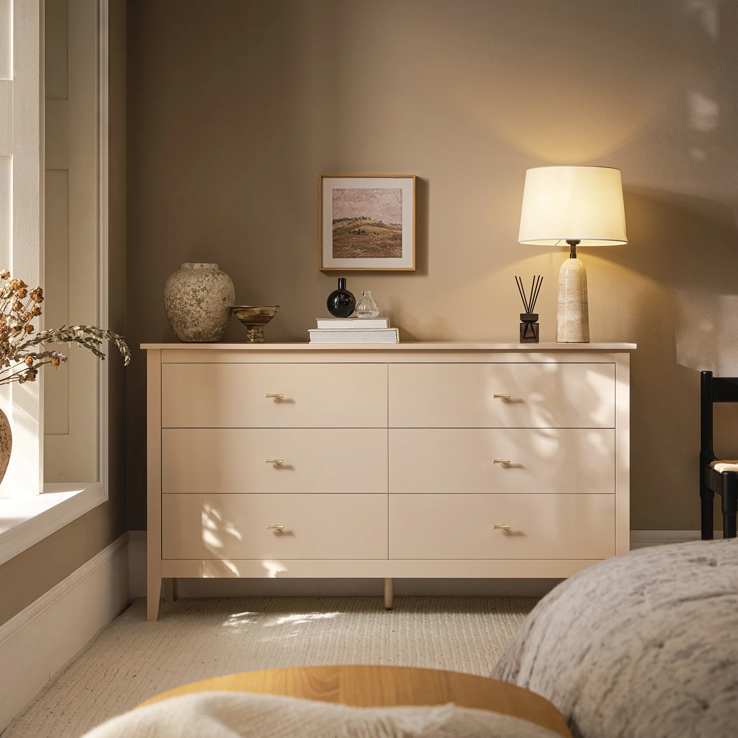 Oakham Chest of 6 Drawers, Nude Pink - Image 2