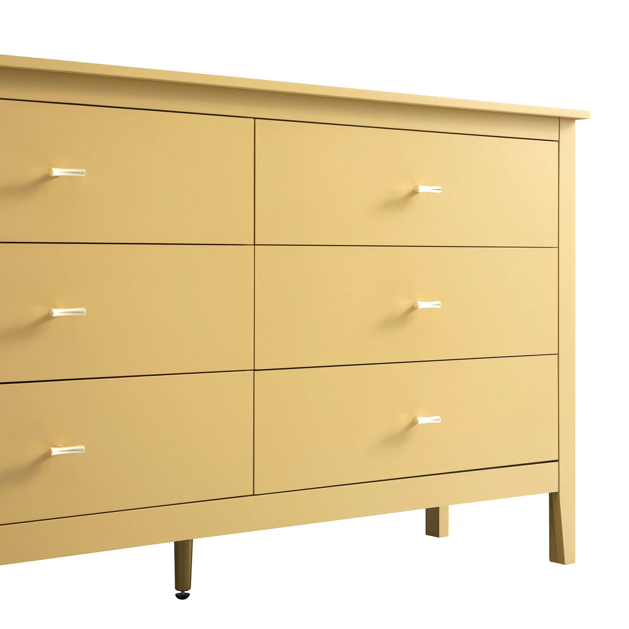 Oakham Chest of 6 Drawers, Rattan Yellow - Image 12
