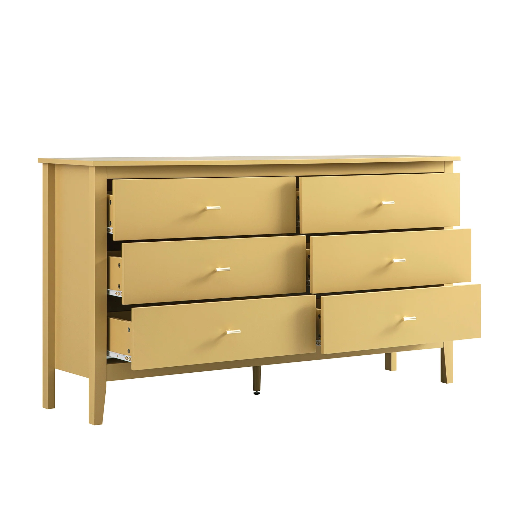 Oakham Chest of 6 Drawers, Rattan Yellow - Image 9