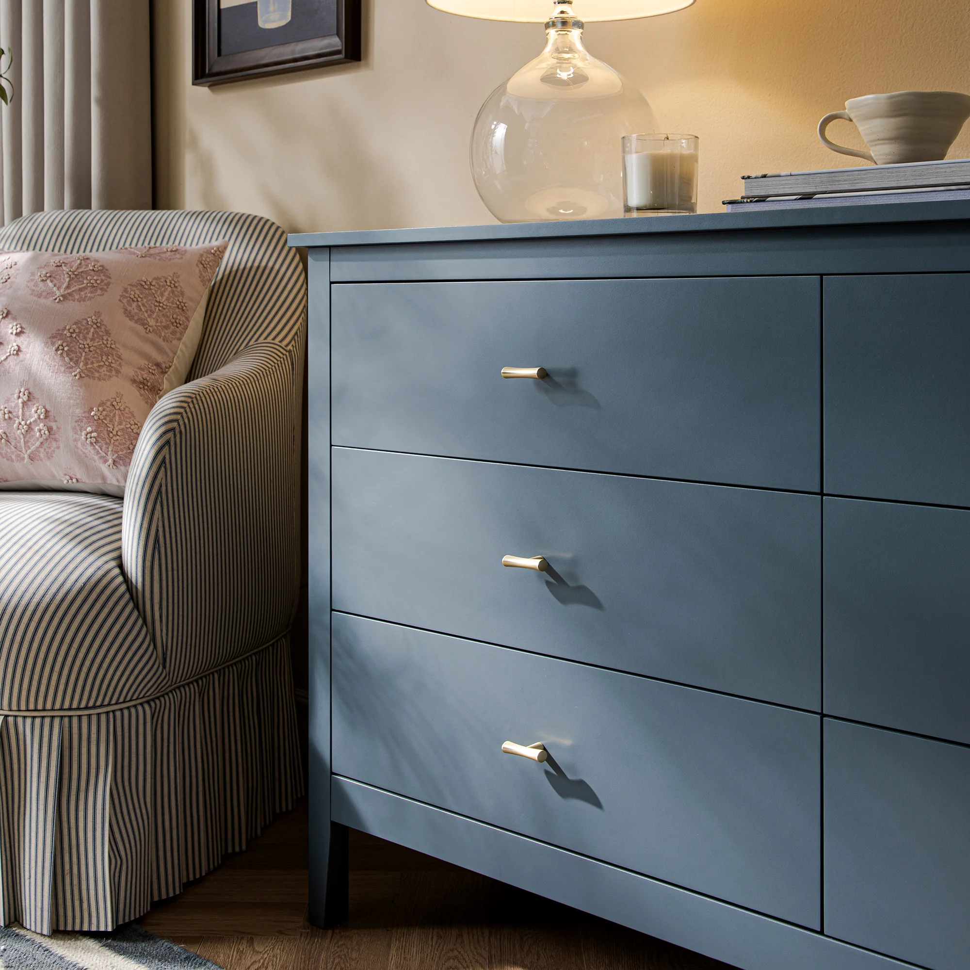 Oakham Chest of 6 Drawers, Stormy Blue - Image 4