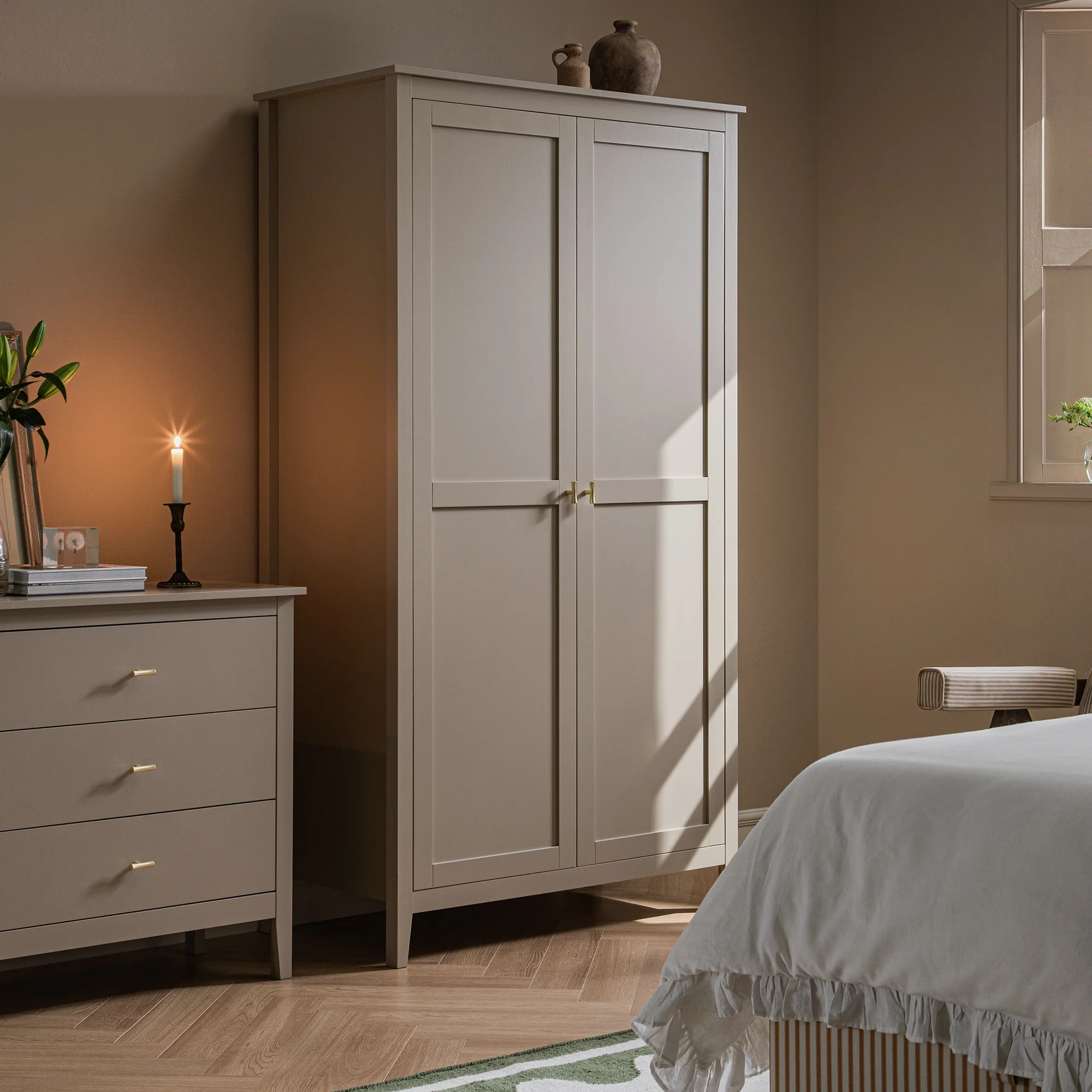 Oakham Double Wardrobe, Deep Greige - Image 2