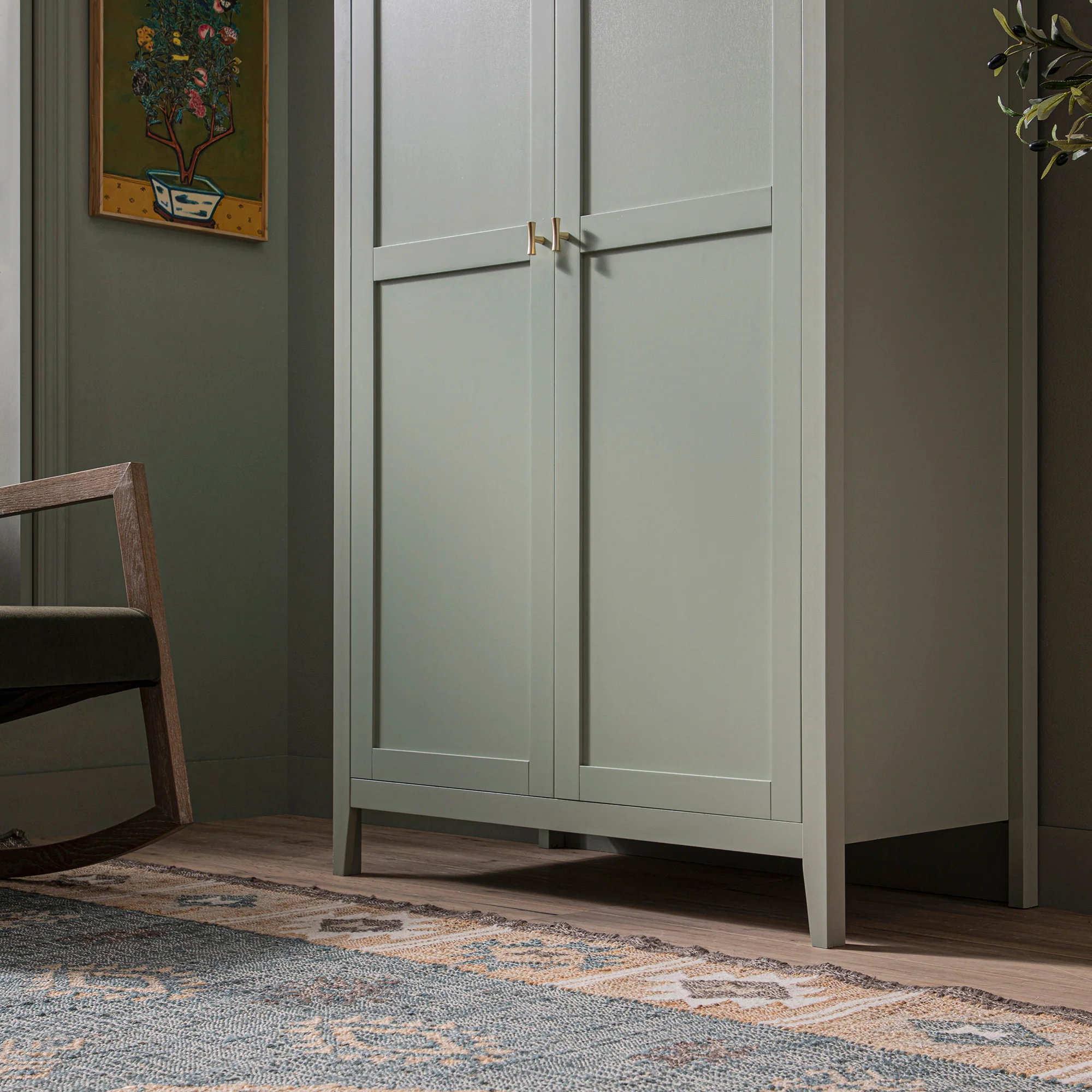Oakham Double Wardrobe, Desert Sage - Image 6