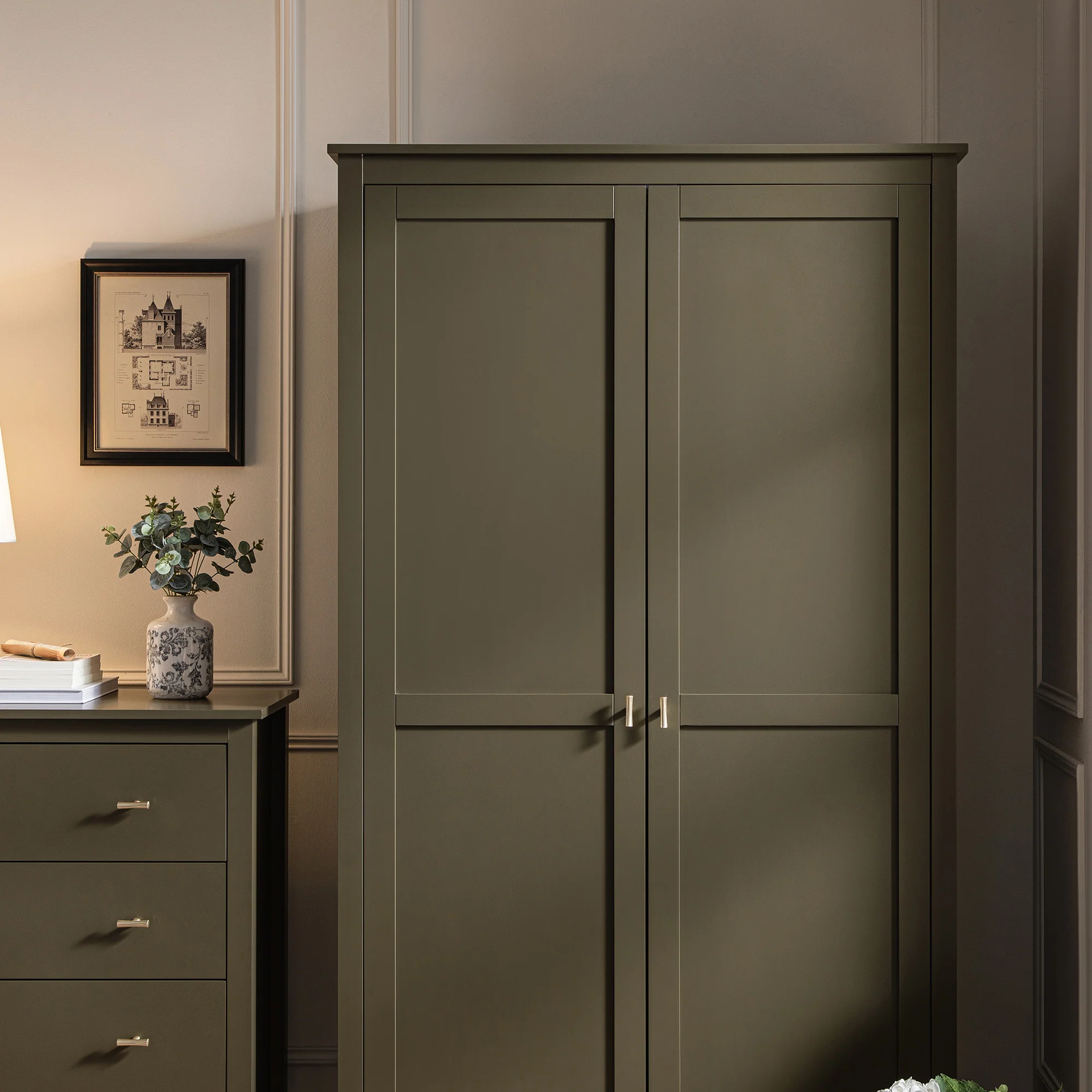 Oakham Double Wardrobe, Olive Grove - Image 5