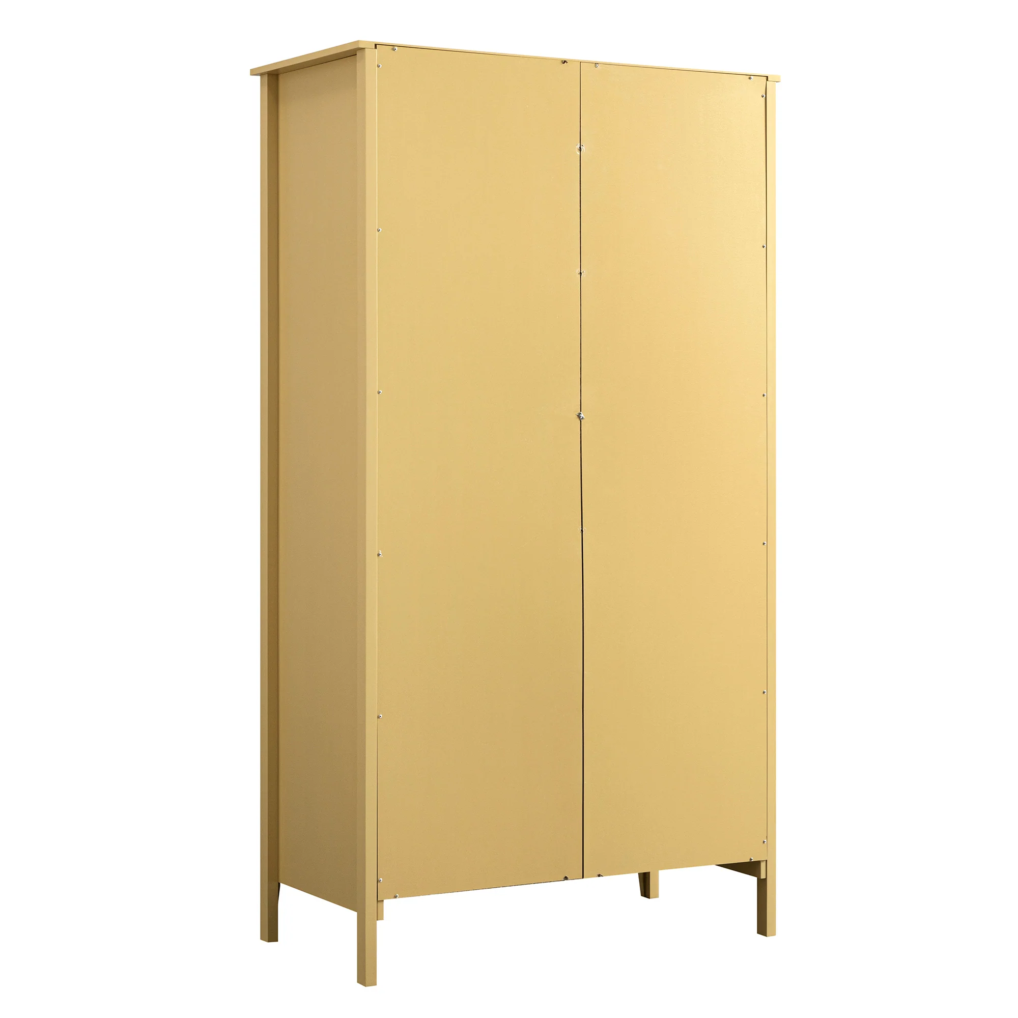 Oakham Mirrored Double Wardrobe, Rattan Yellow - Image 12