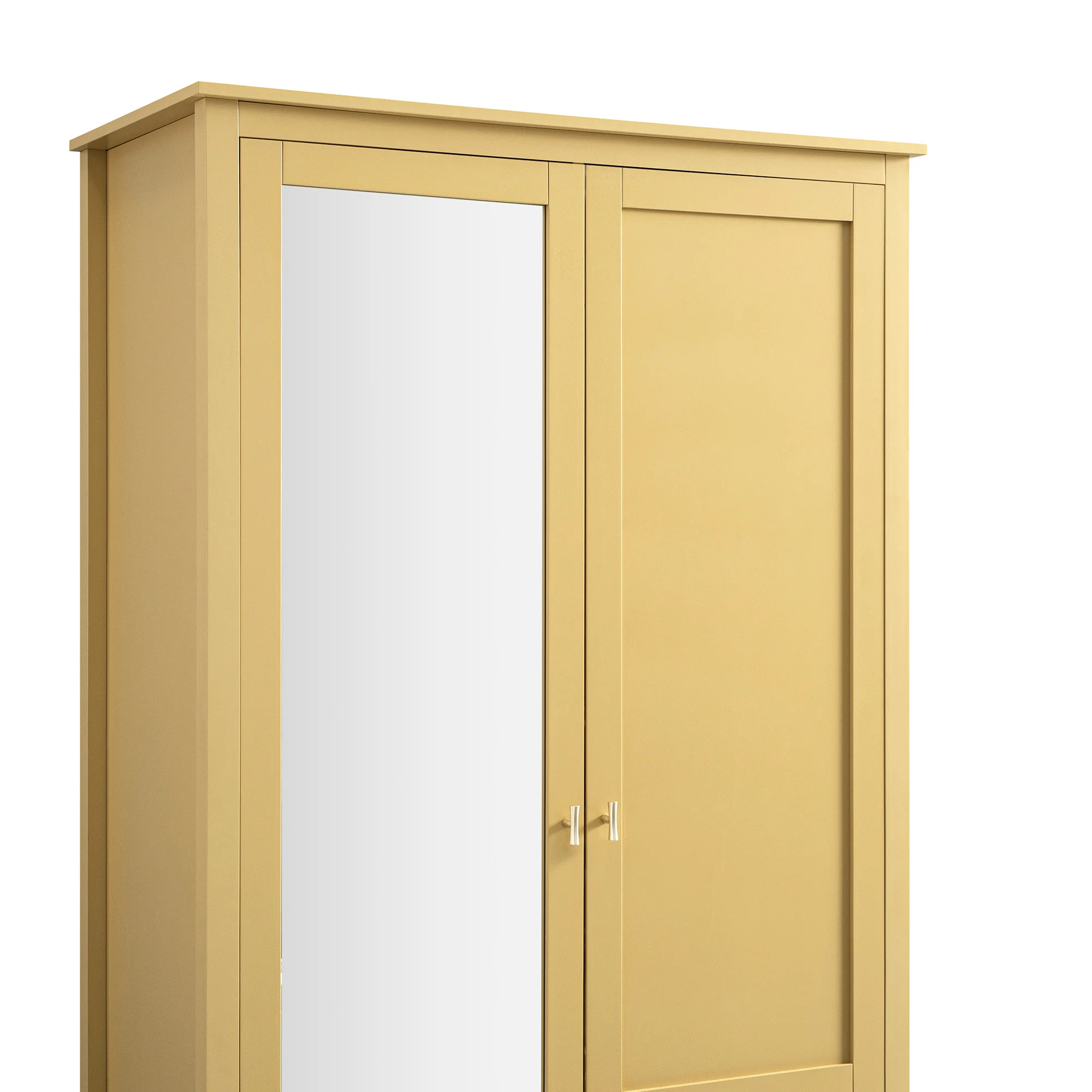 Oakham Mirrored Double Wardrobe, Rattan Yellow - Image 13