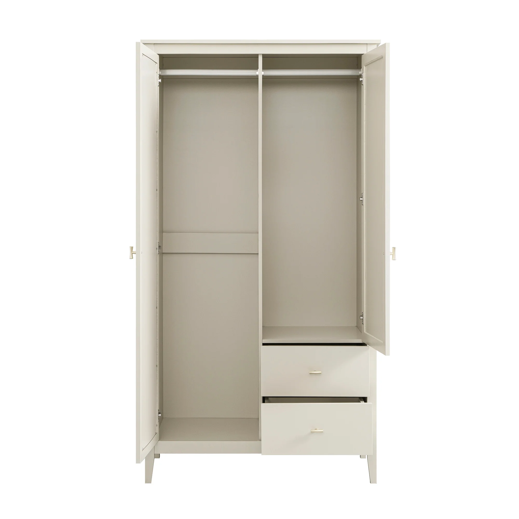 Oakham Mirrored Double Wardrobe, Shaded White - Image 10
