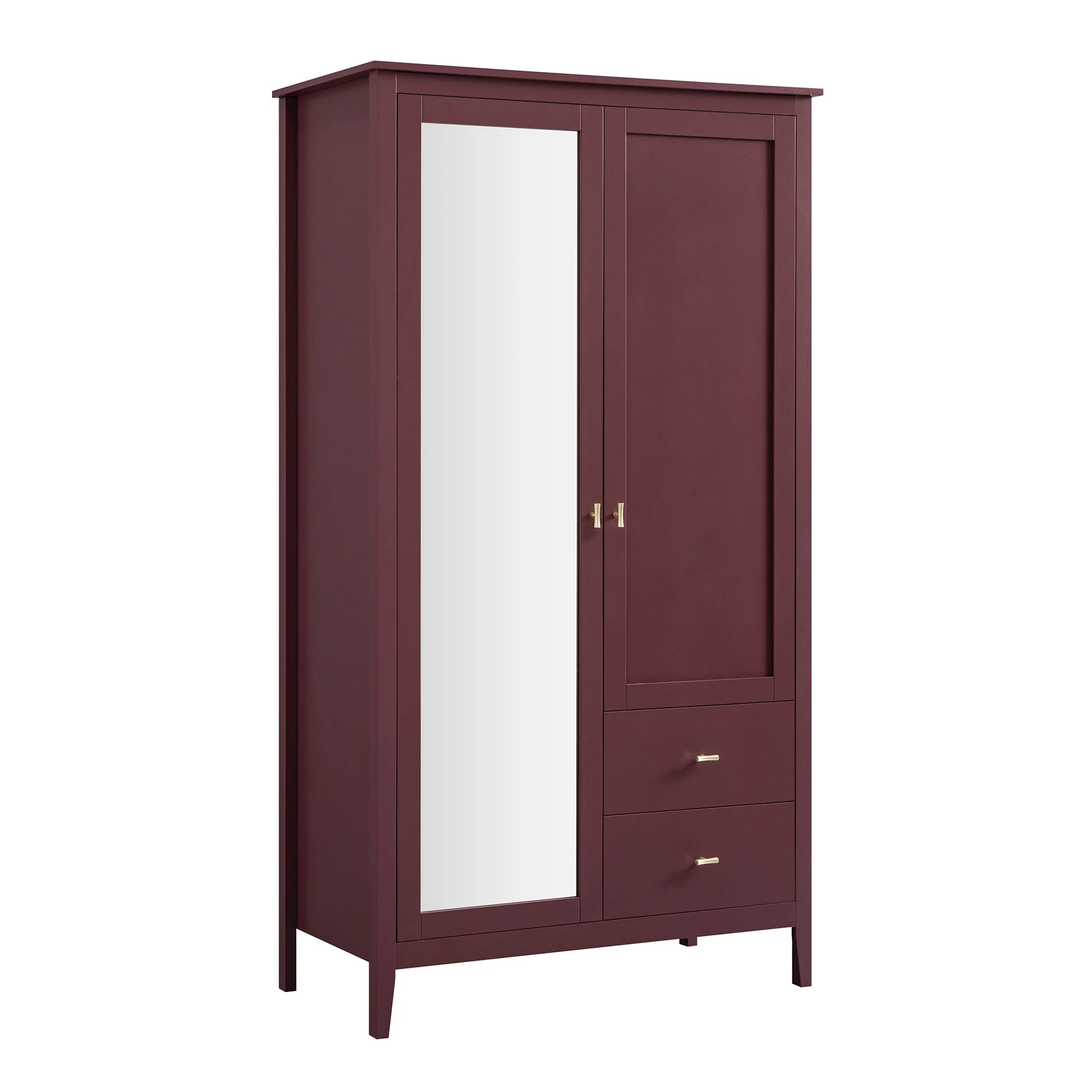 Oakham Mirrored Double Wardrobe, Wild Cherry - Image 8
