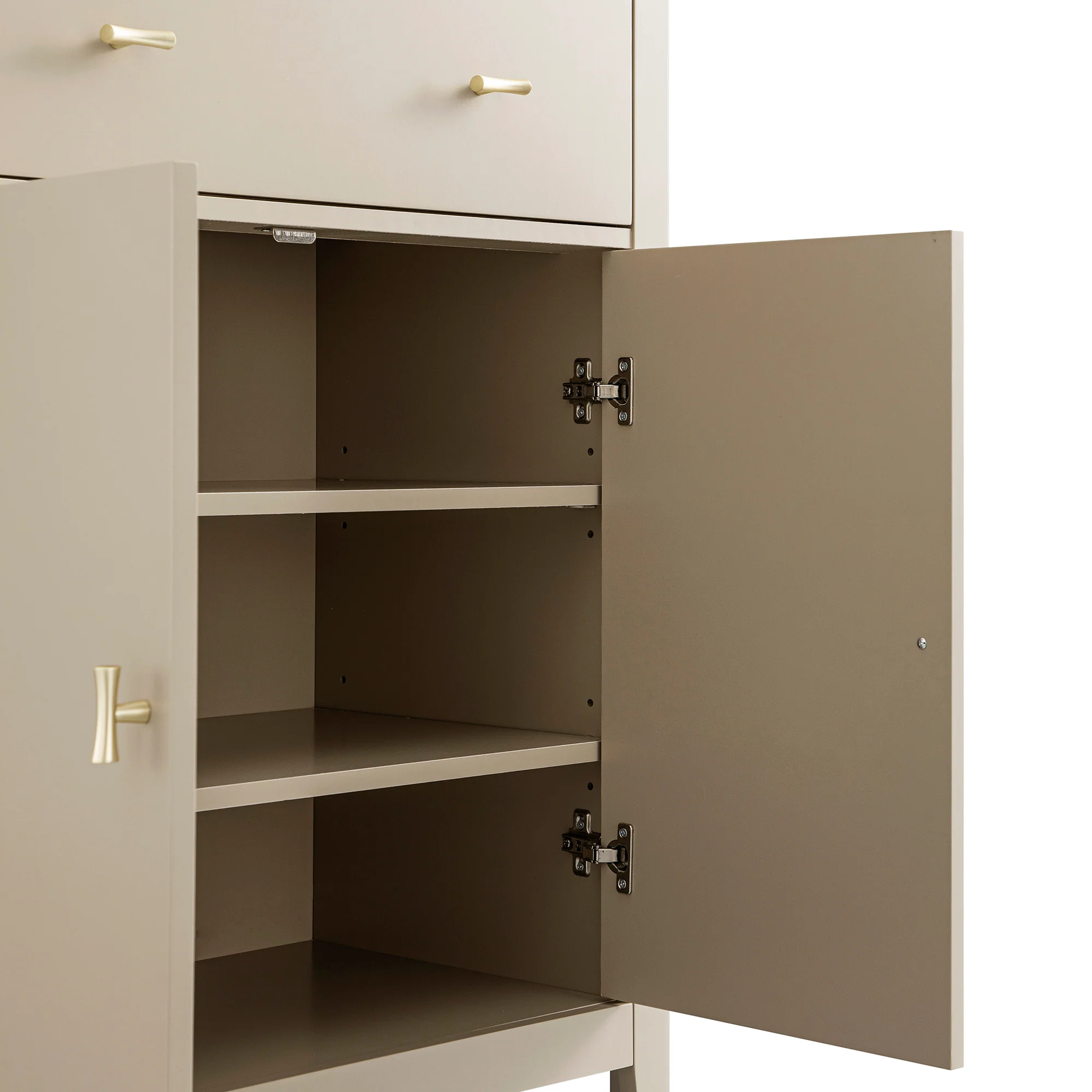 Oakham Small Sideboard with Drawer, Deep Greige - Image 15