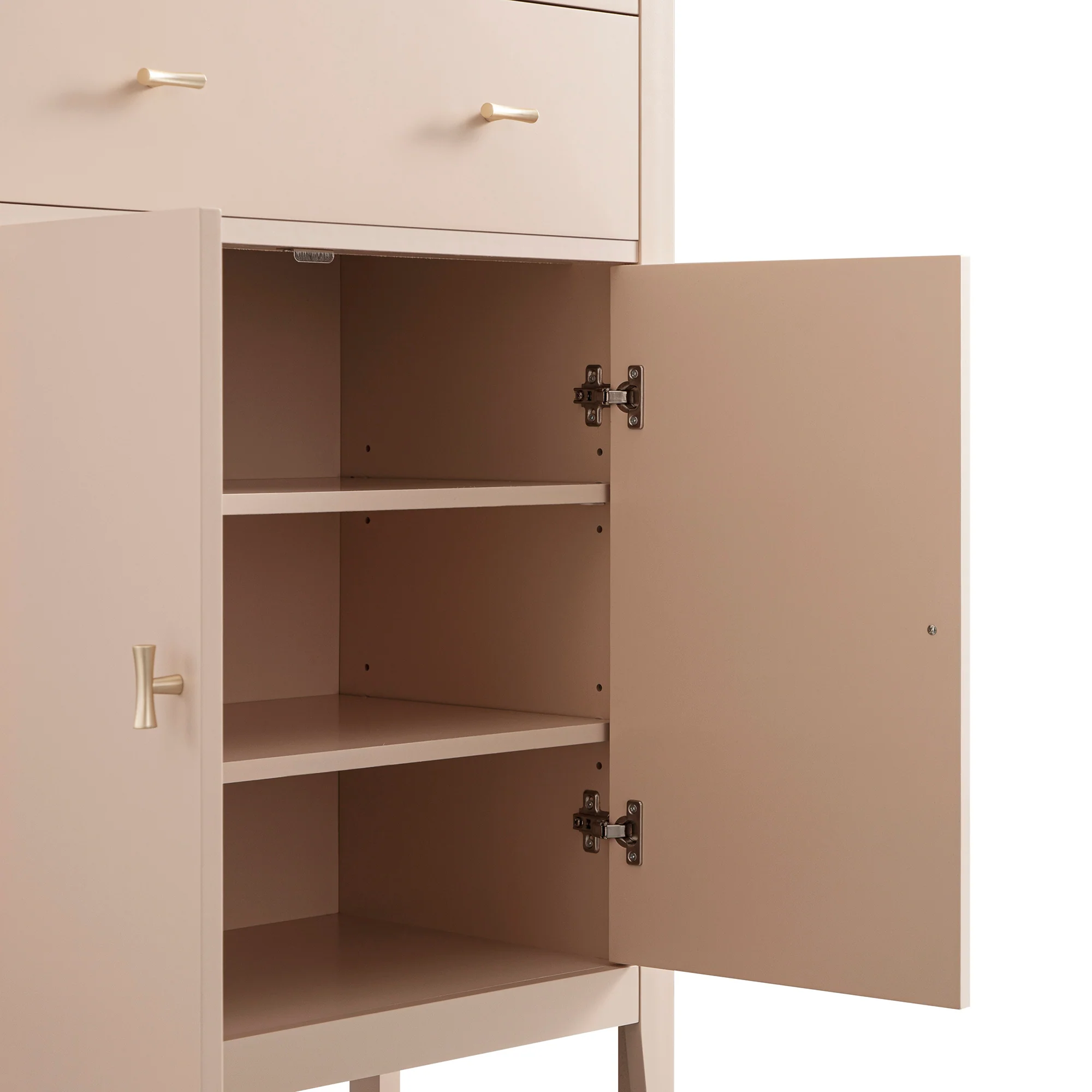 Oakham Small Sideboard with Drawer, Nude Pink - Image 15