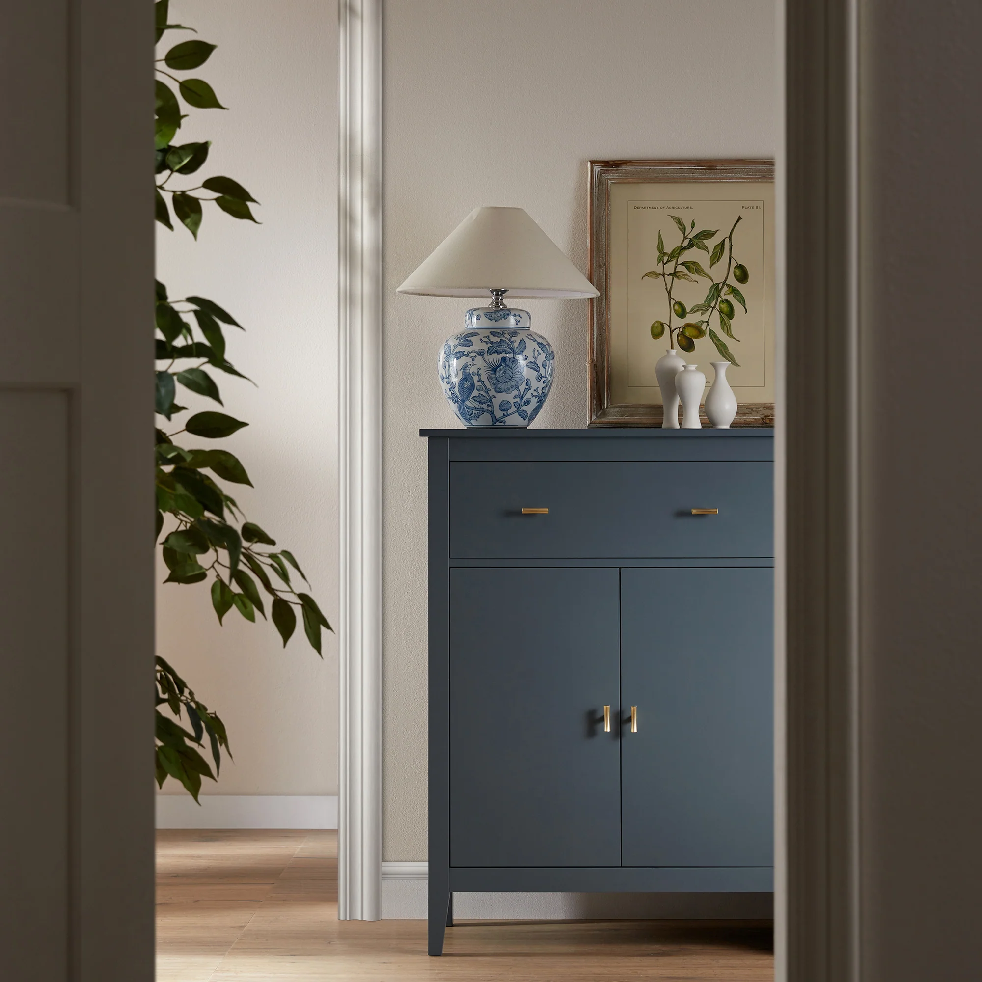 Oakham Small Sideboard with Drawer, Stormy Blue - Image 2