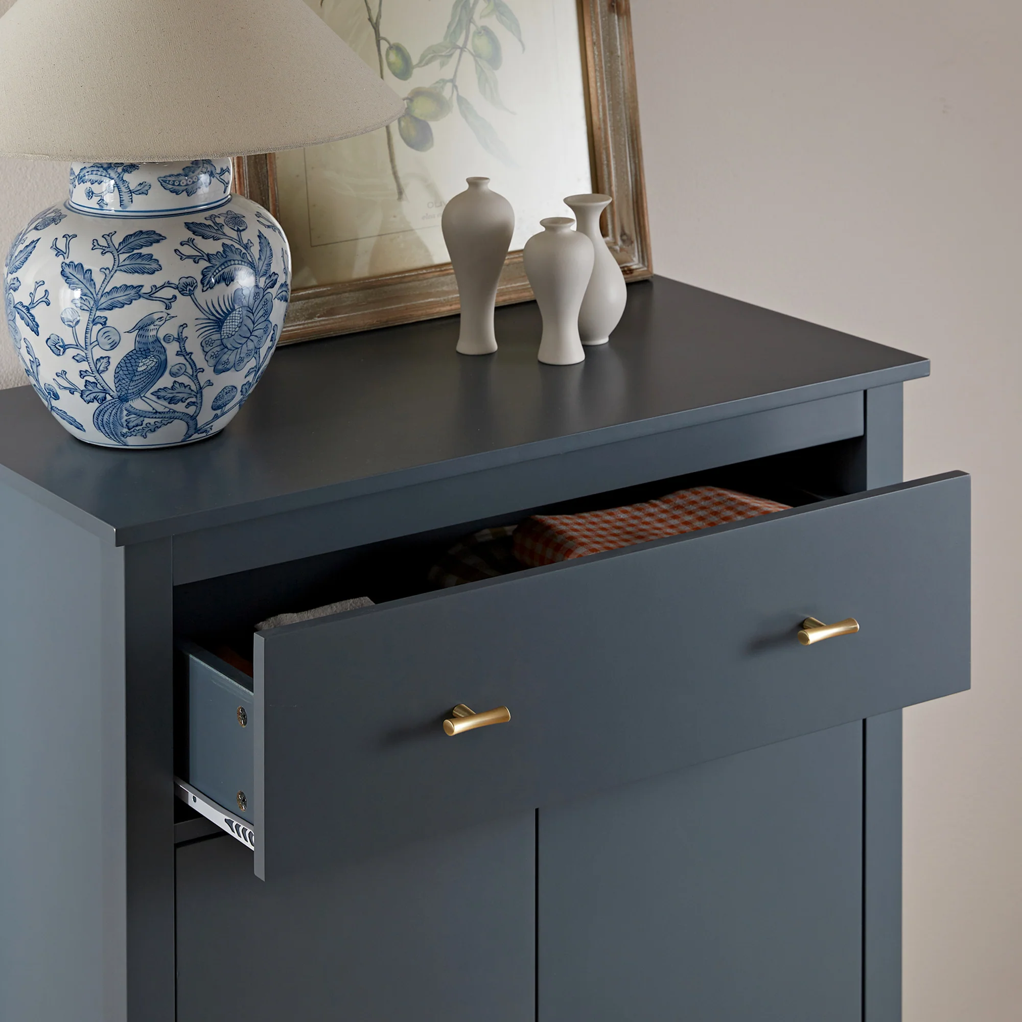 Oakham Small Sideboard with Drawer, Stormy Blue - Image 4