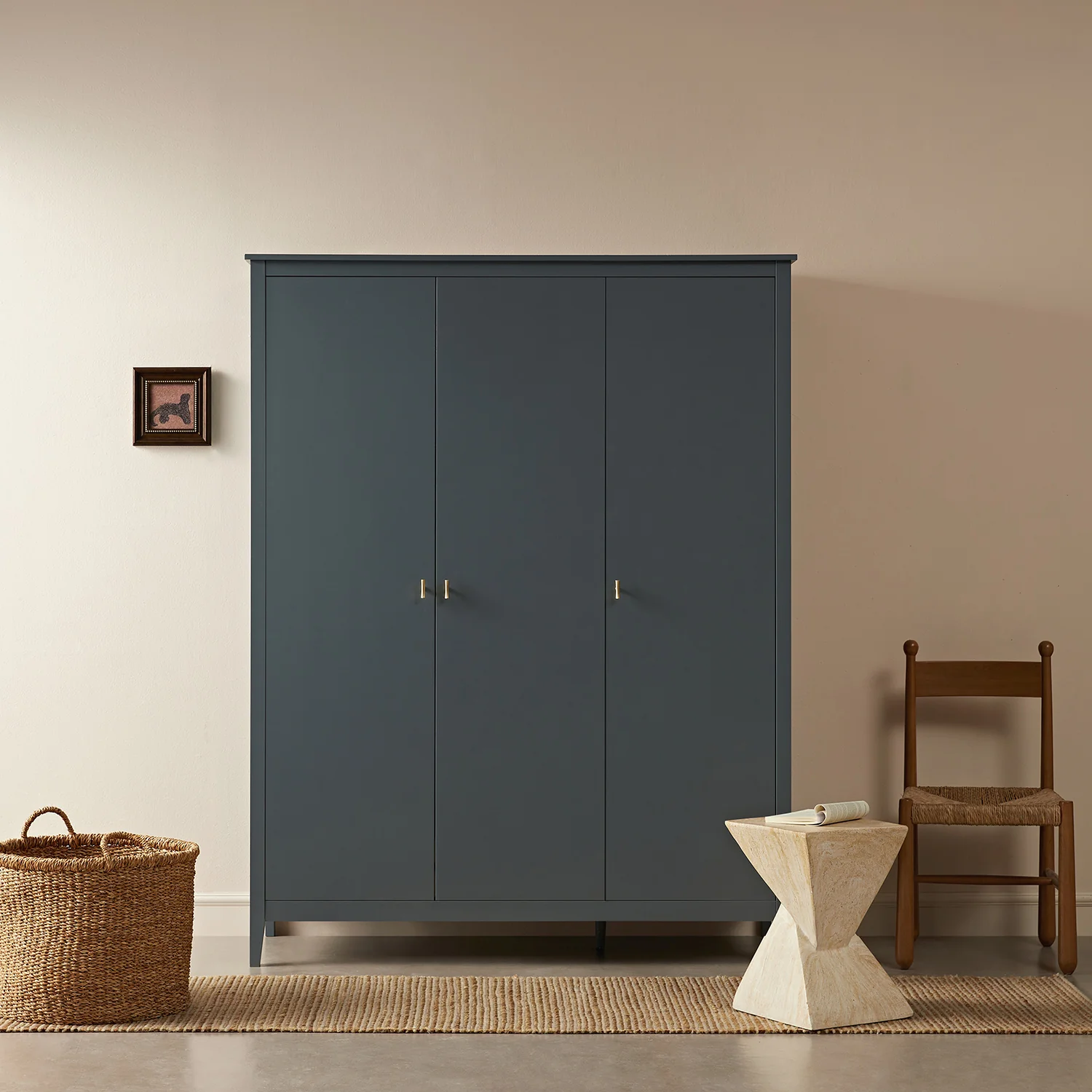 Oakham Triple Wardrobe, Stormy Blue - Image 2