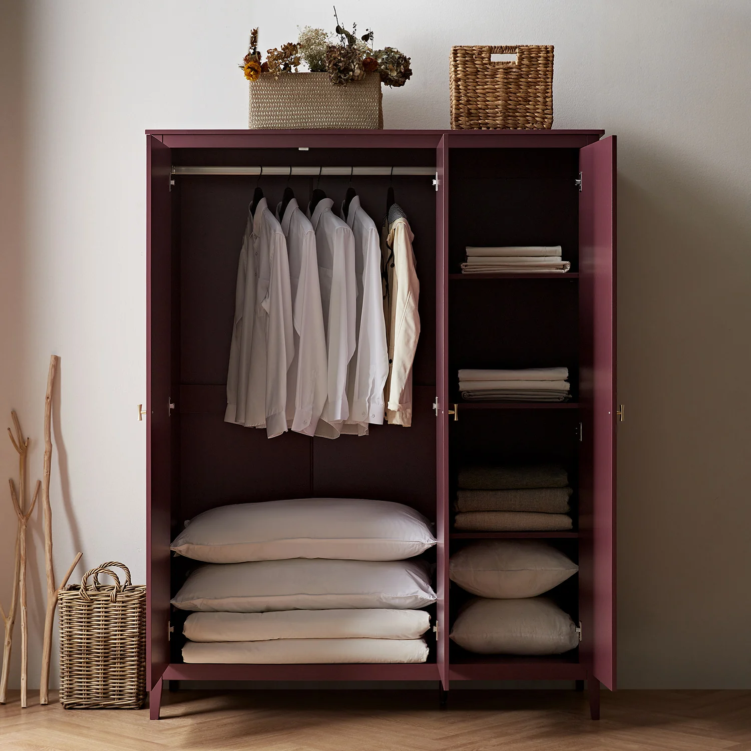 Oakham Triple Wardrobe, Wild Cherry - Image 3