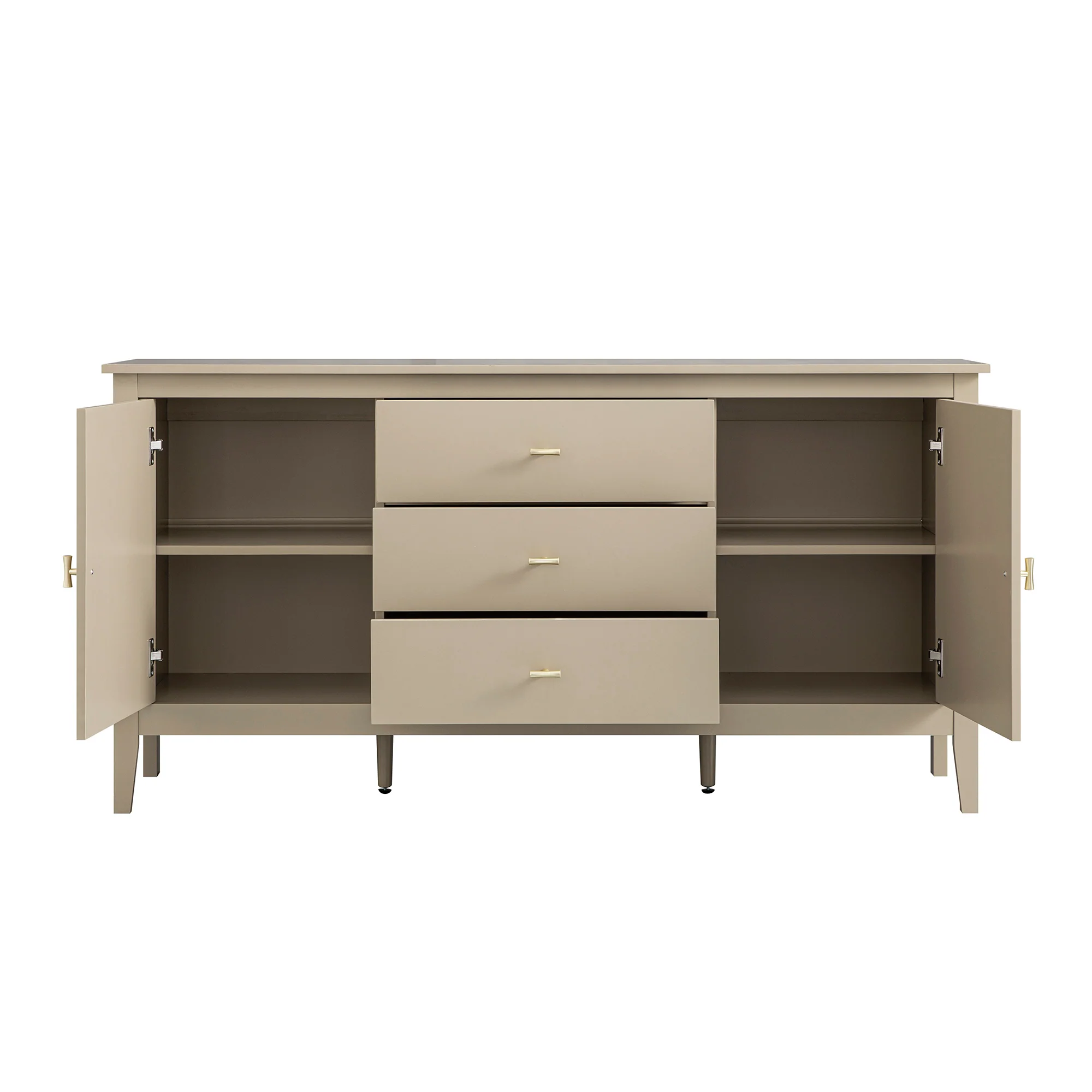 Oakham Wide Sideboard with Drawers, Deep Greige - Image 11