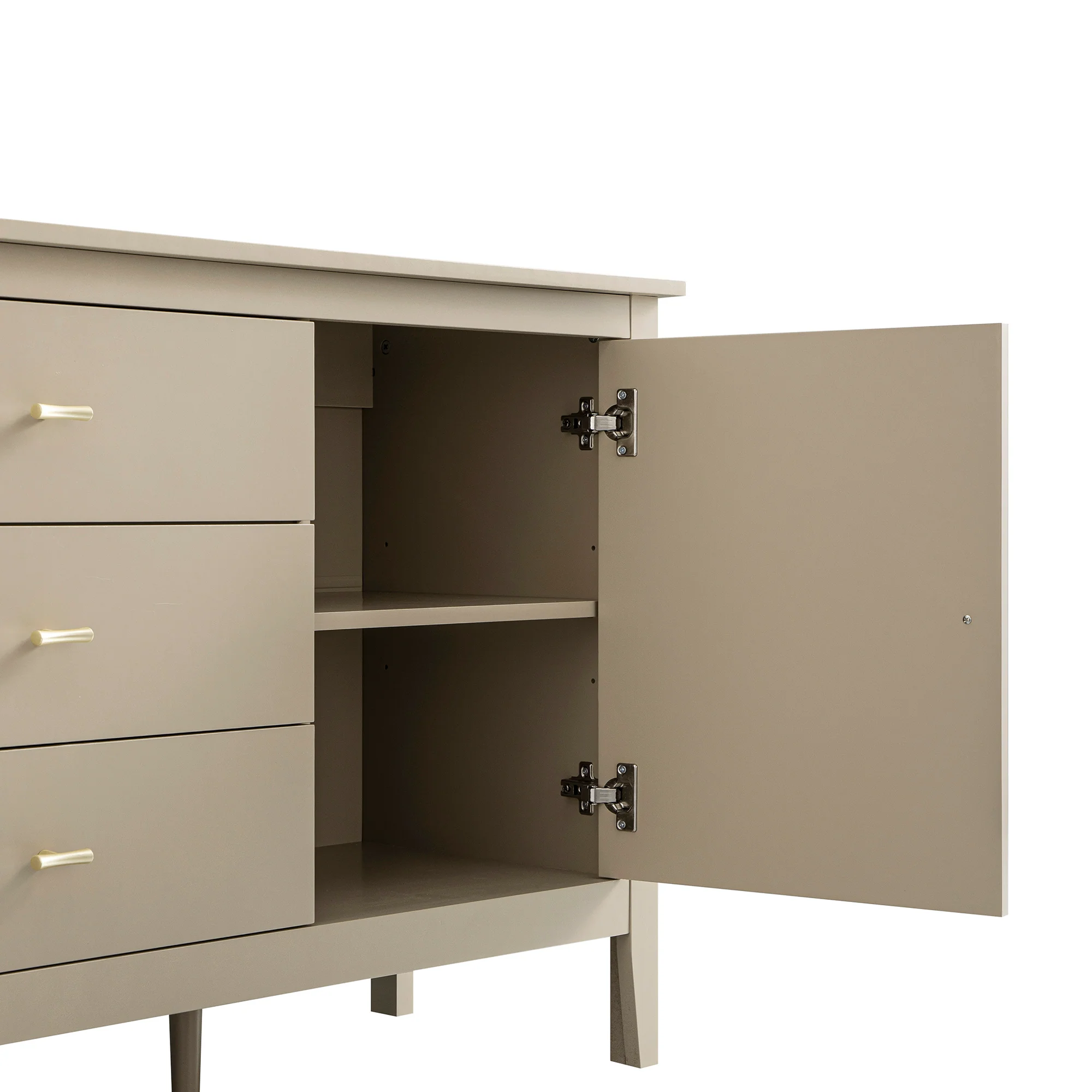 Oakham Wide Sideboard with Drawers, Deep Greige - Image 17