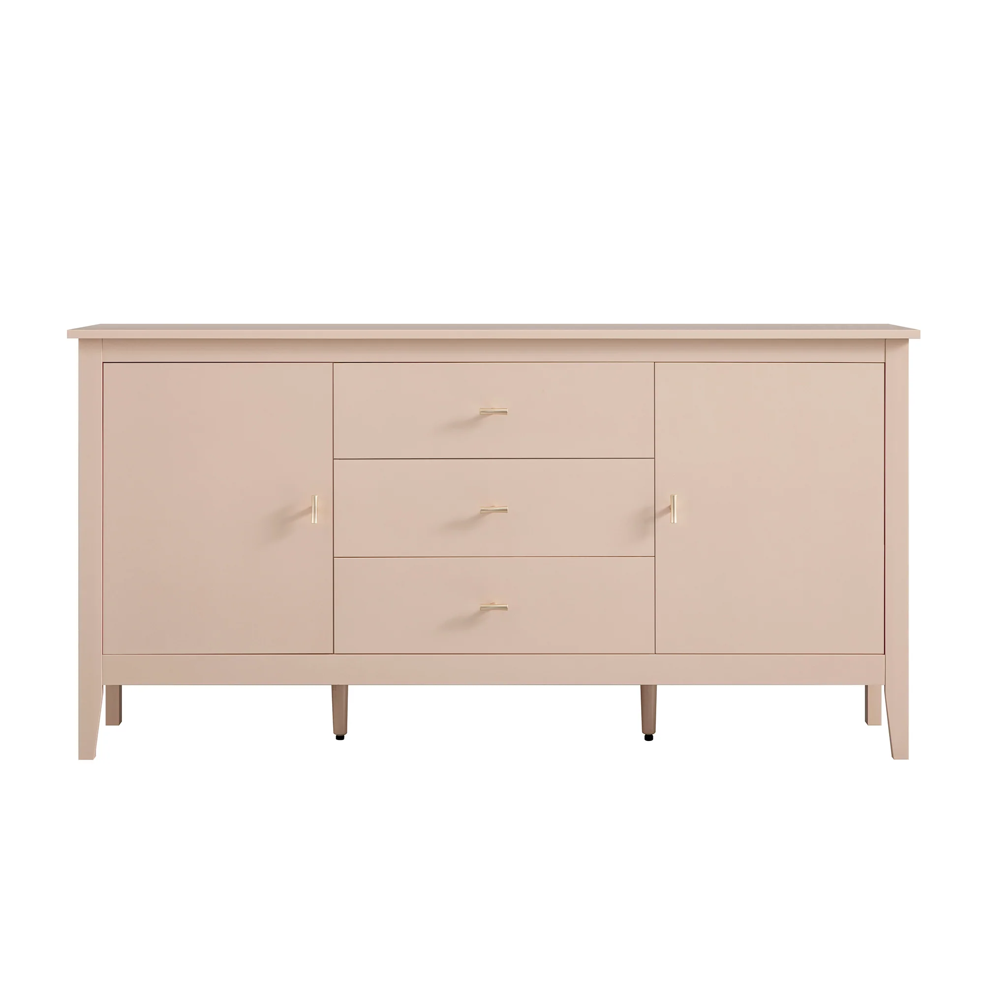 Oakham Wide Sideboard with Drawers, Nude Pink - Image 7