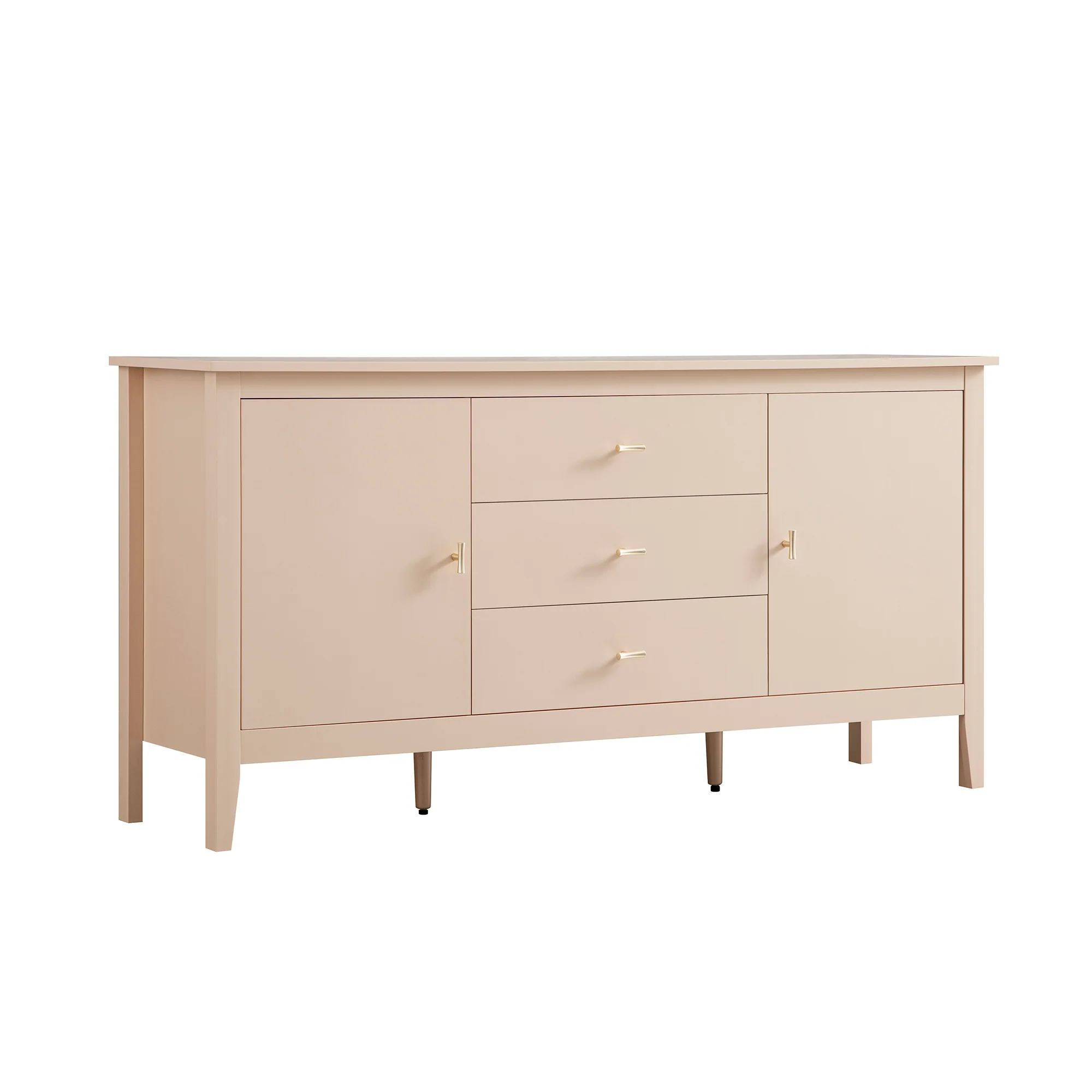 Oakham Wide Sideboard with Drawers, Nude Pink - Image 8