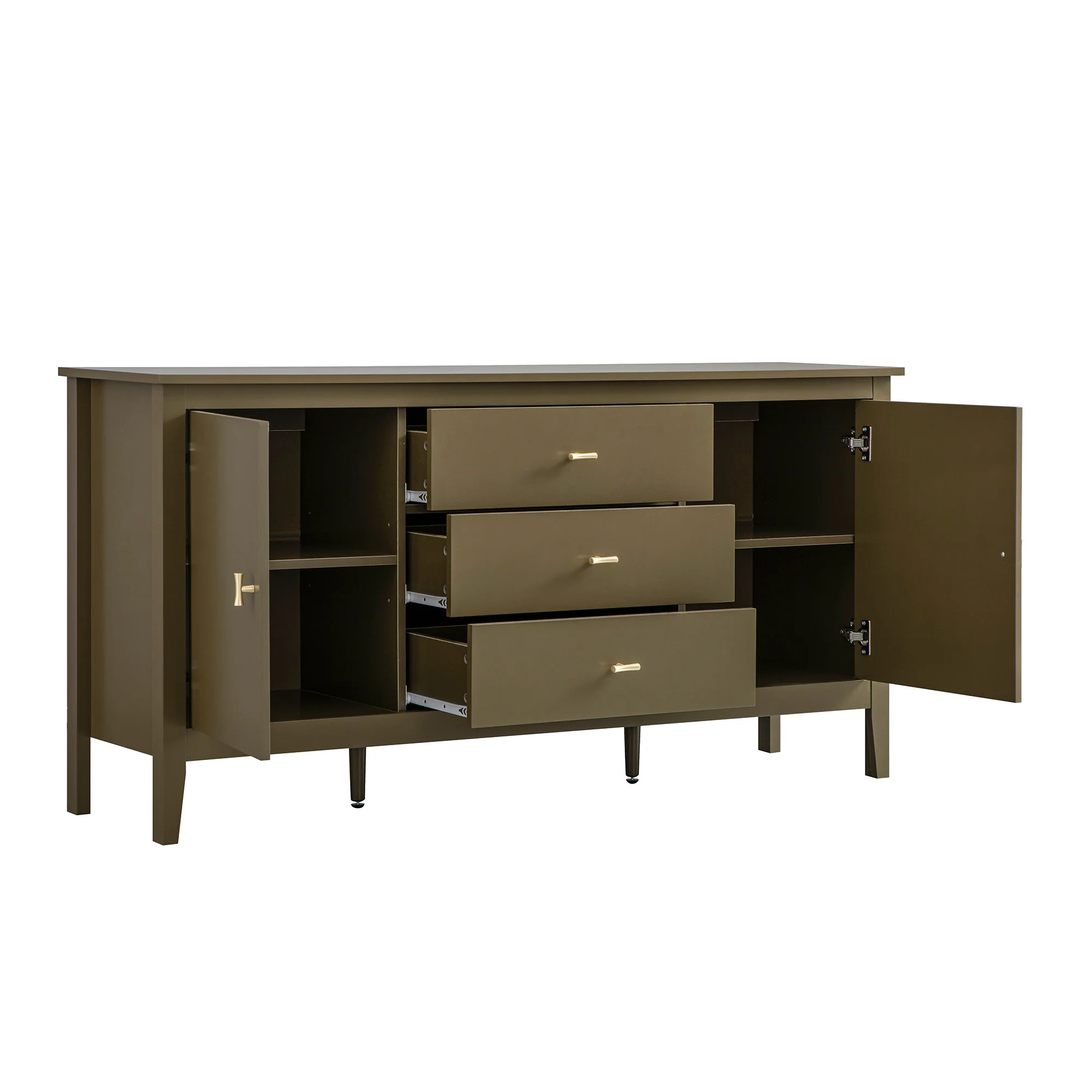 Oakham Wide Sideboard with Drawers, Olive Grove - Image 11