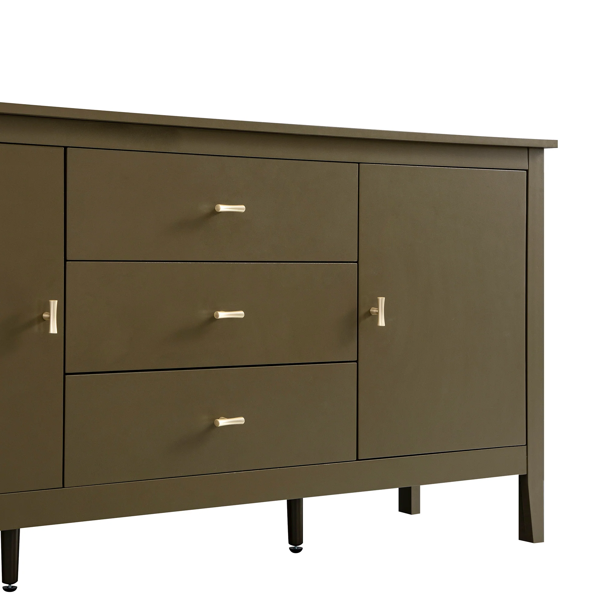 Oakham Wide Sideboard with Drawers, Olive Grove - Image 15
