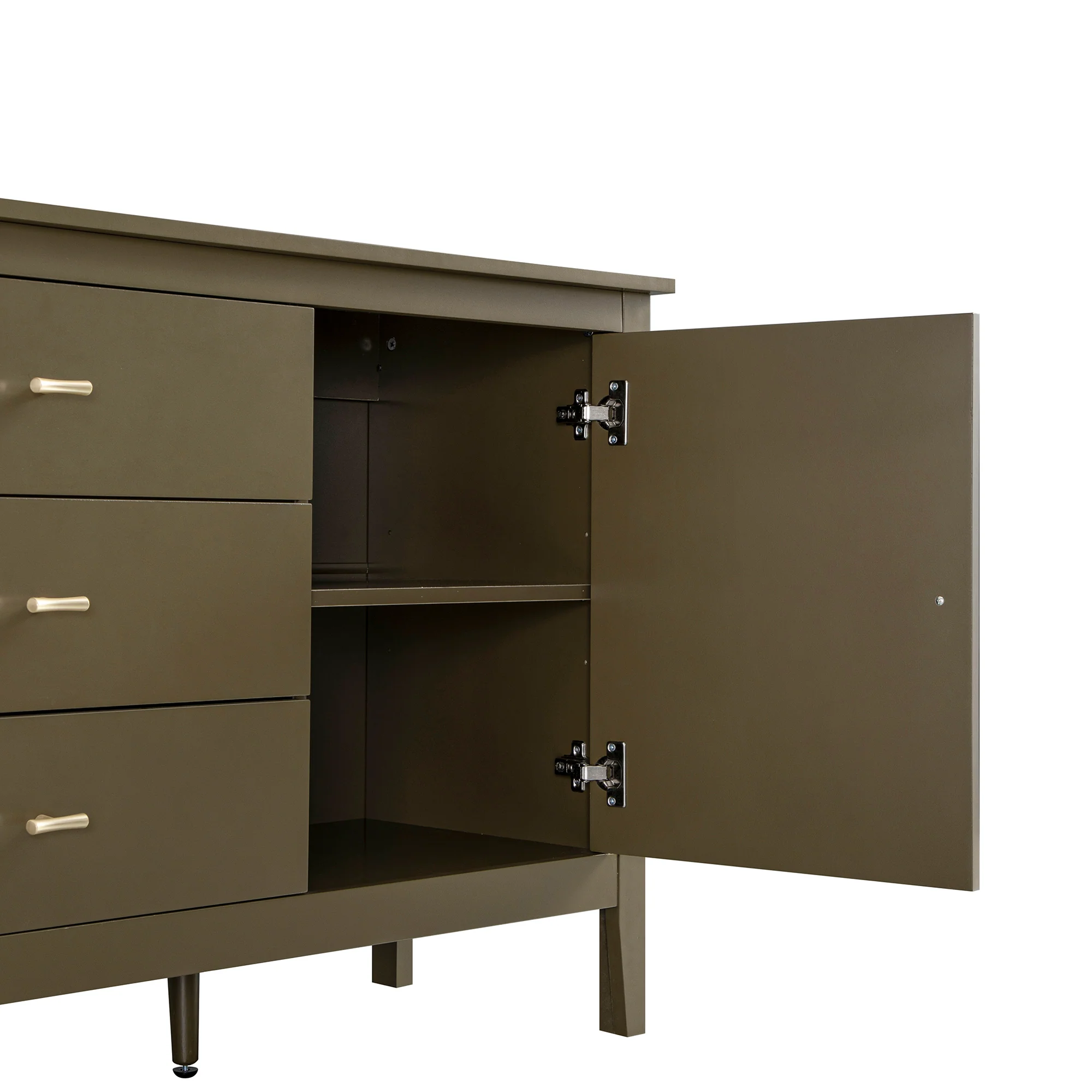Oakham Wide Sideboard with Drawers, Olive Grove - Image 16