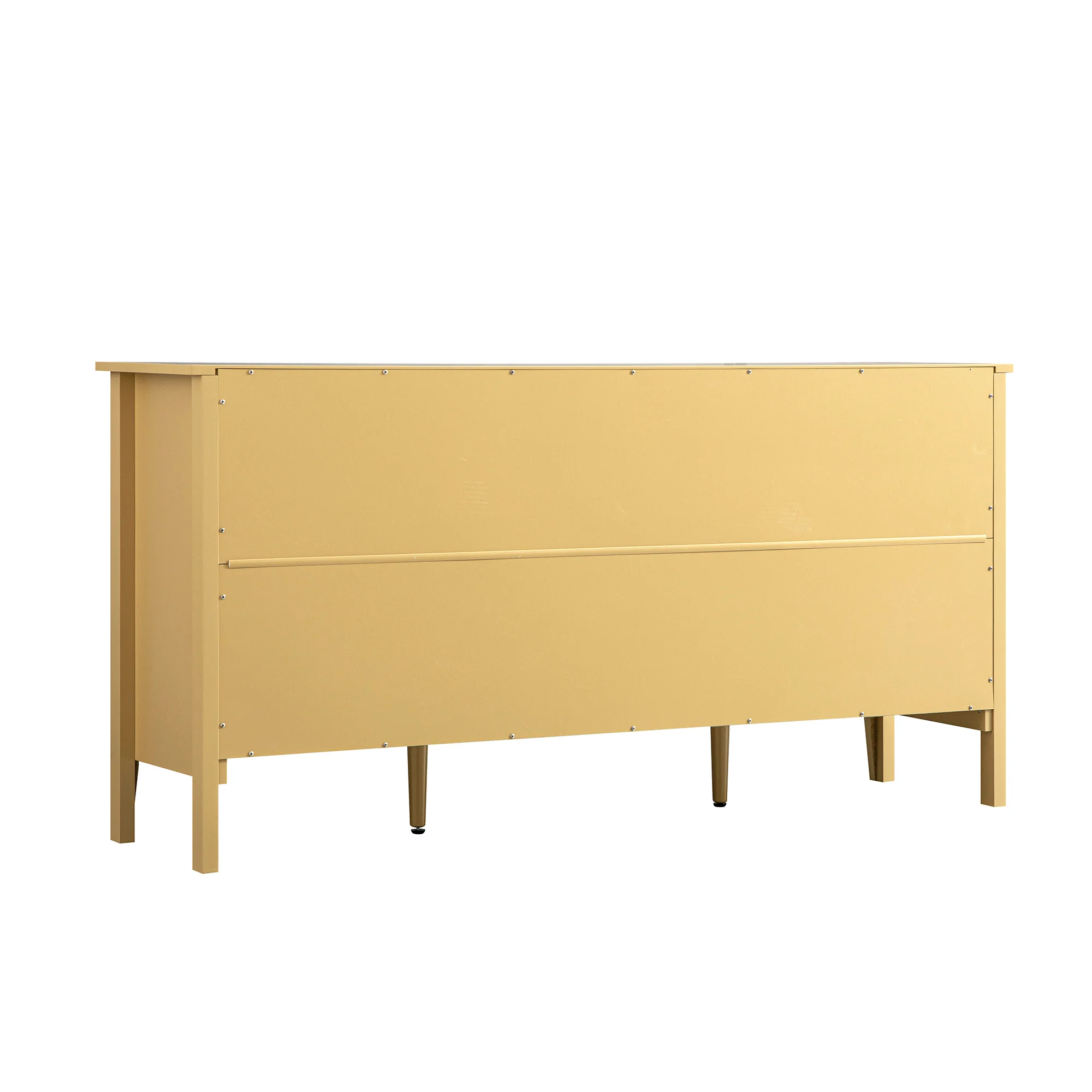 Oakham Wide Sideboard with Drawers, Rattan Yellow - Image 14