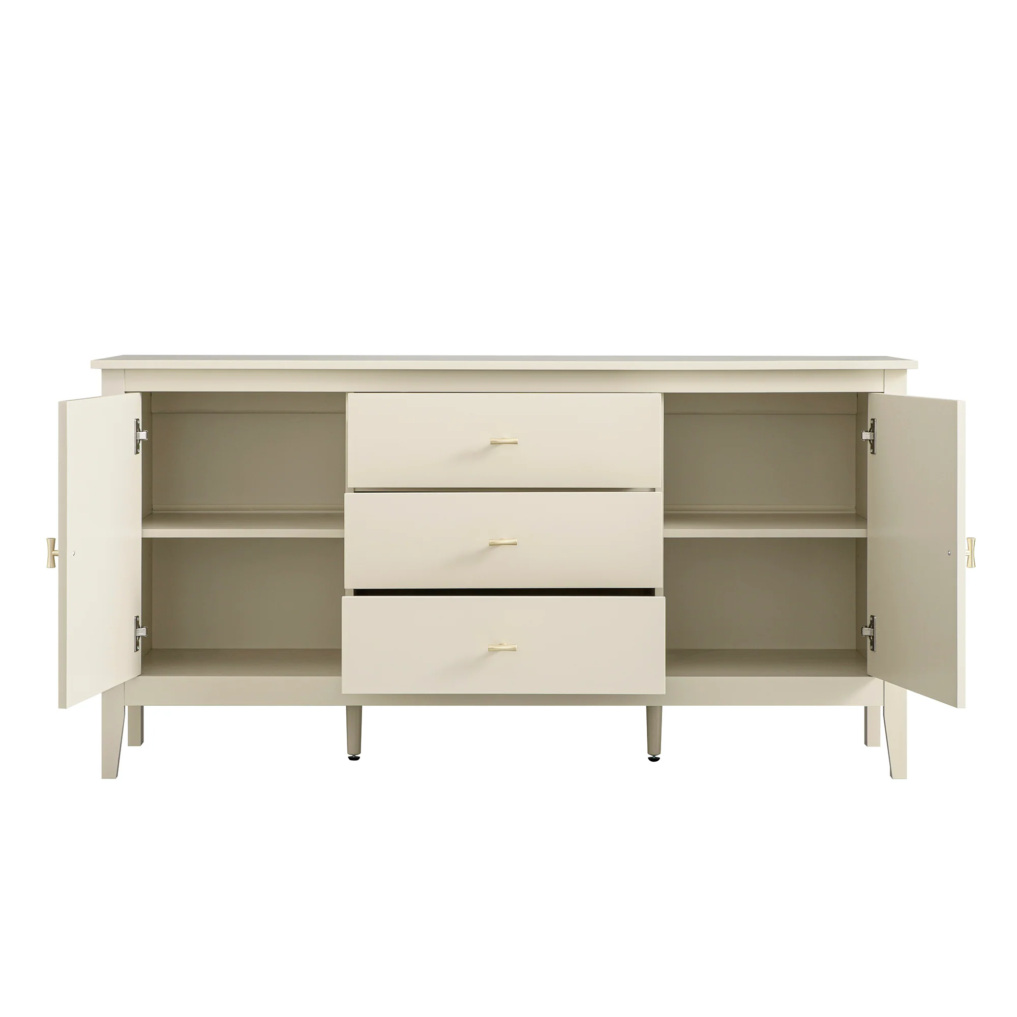 Oakham Wide Sideboard with Drawers, Shaded White - Image 11